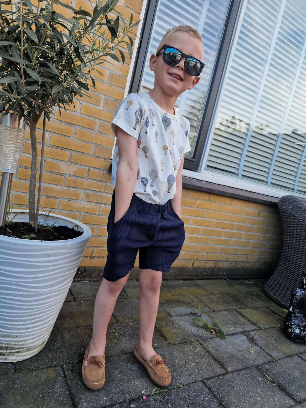 Short Noël wafel sweater