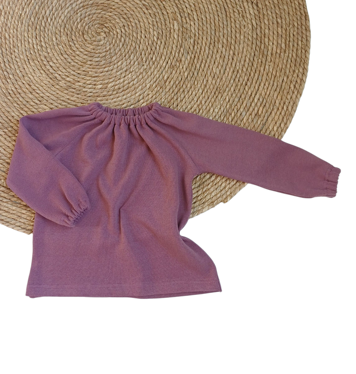 Top Charlotte fijn gebreid berry