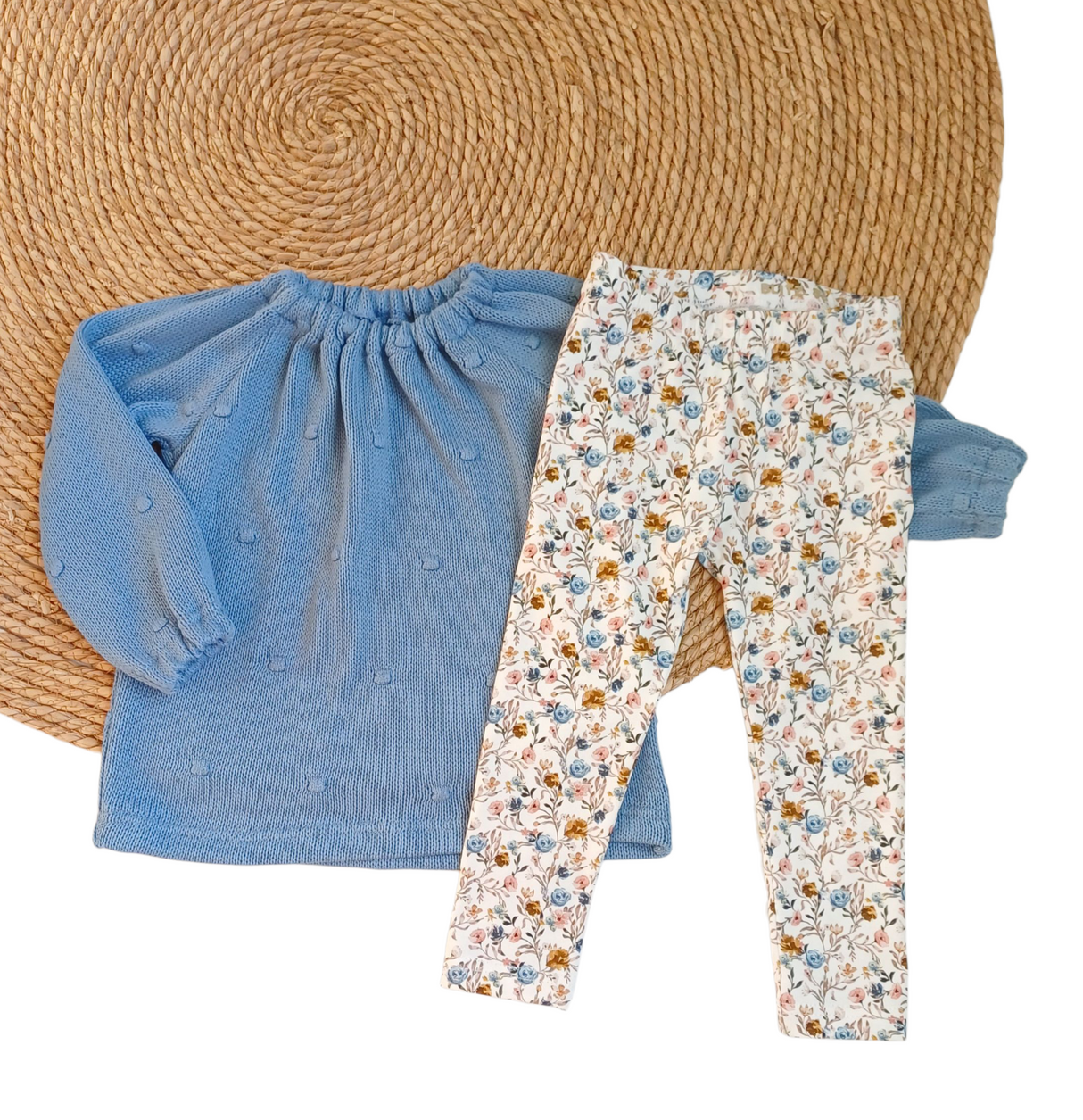 Top Charlotte dots gebreid blauw