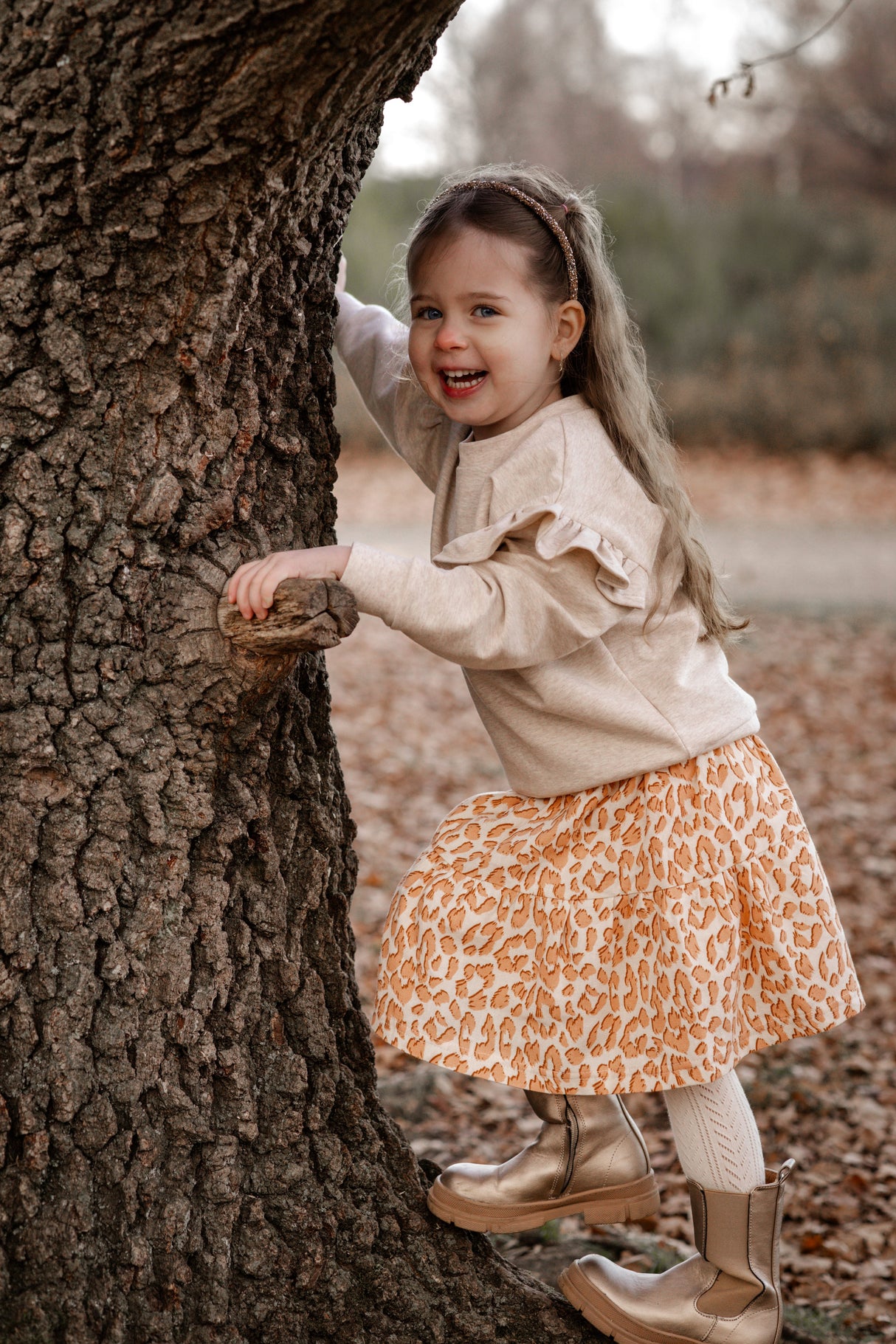 Rokje Belle leopard love naturel