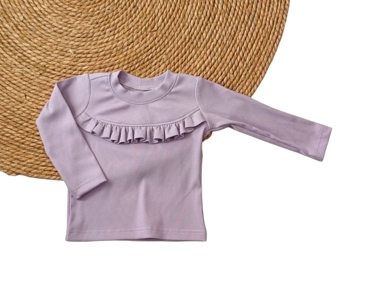 Longsleeve Madeleine fijne rib uni