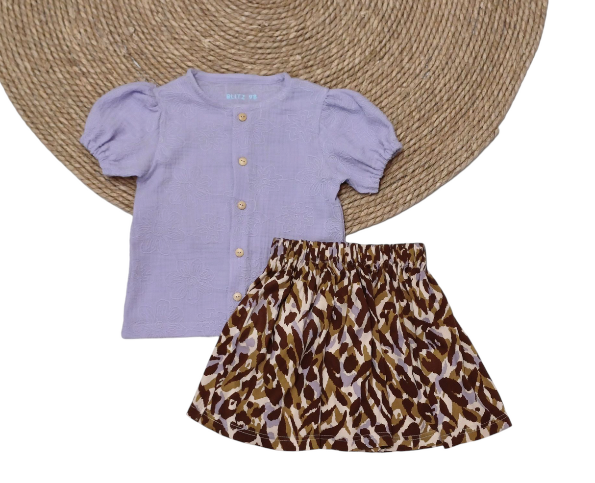 Blouse Fay broderie korte mouw