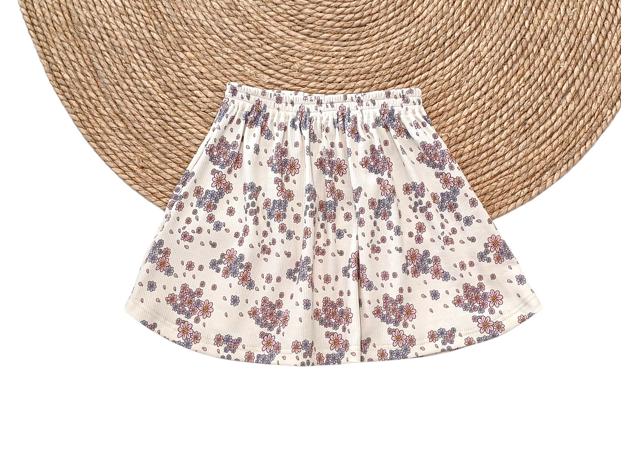 Rokje Manon fijne rib print