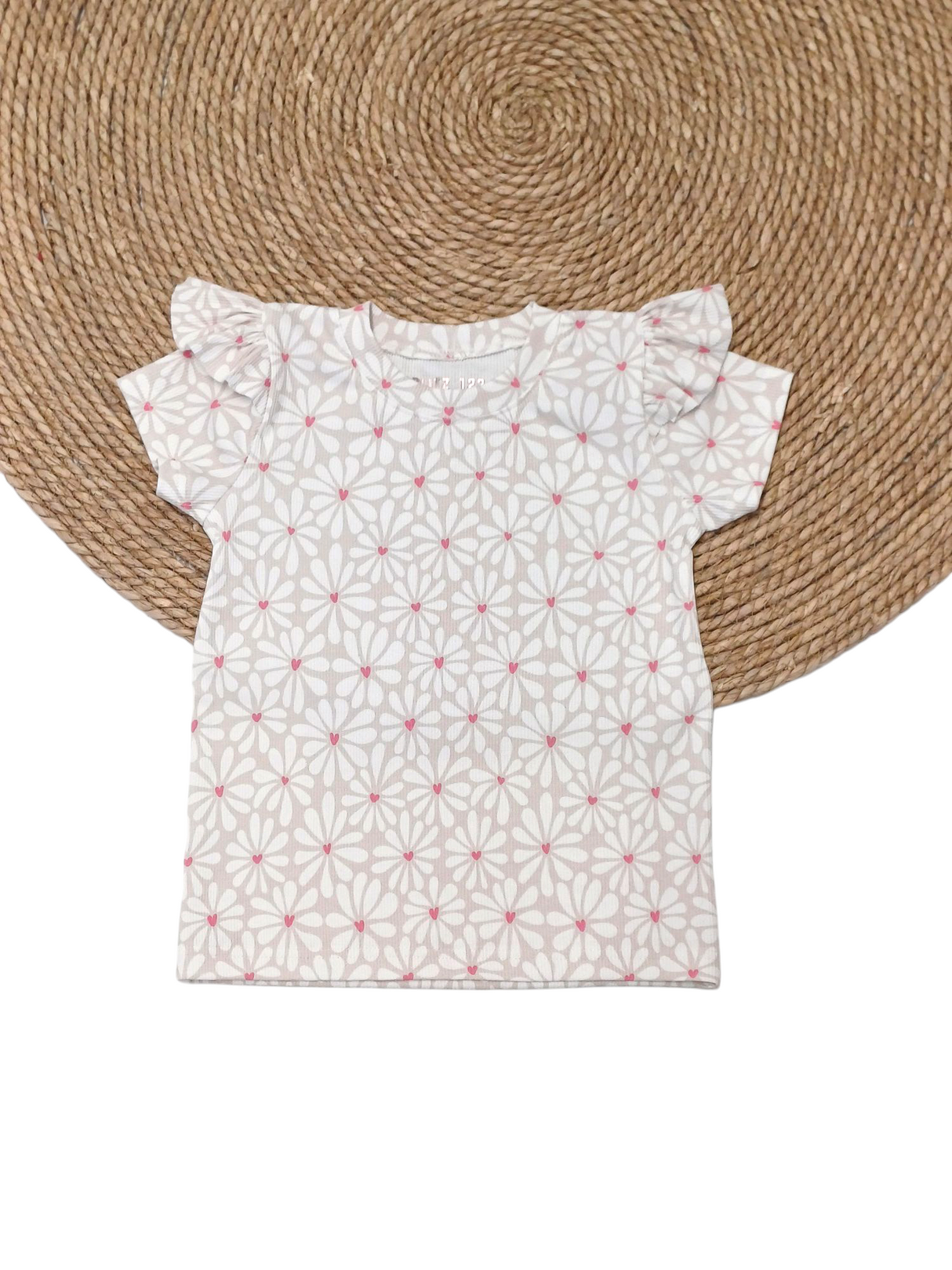 Basic T-shirt Sam fijne rib print