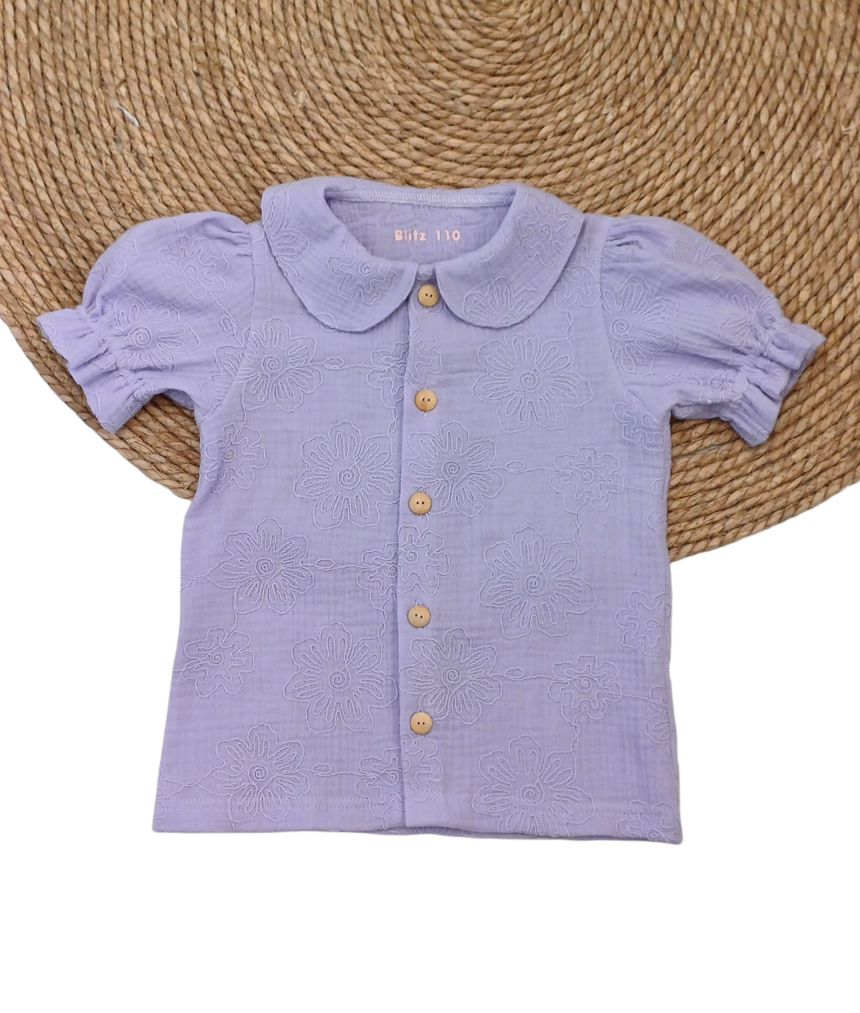 Blouse Fenna broderie korte mouw