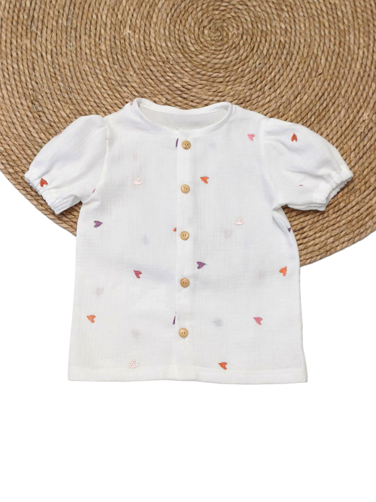 Blouse Fay broderie korte mouw