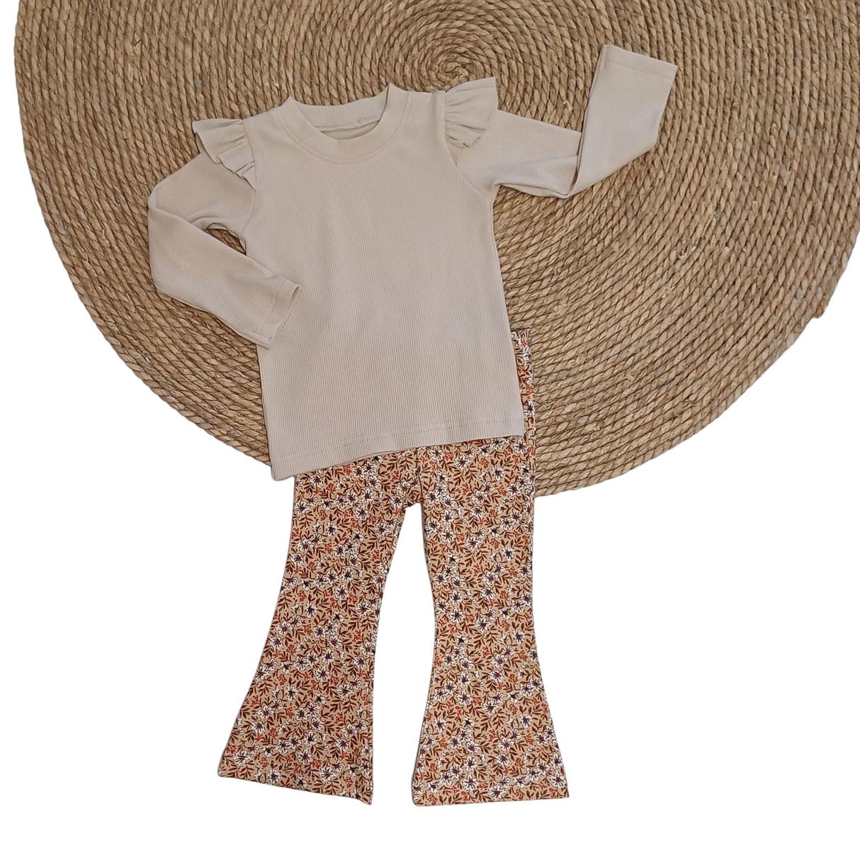 Longsleeve Puck zand/beige fijne rib