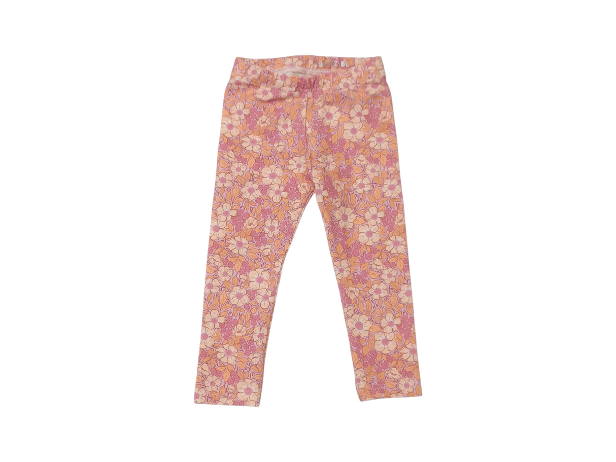 Legging garden blooms (peach/lilac)