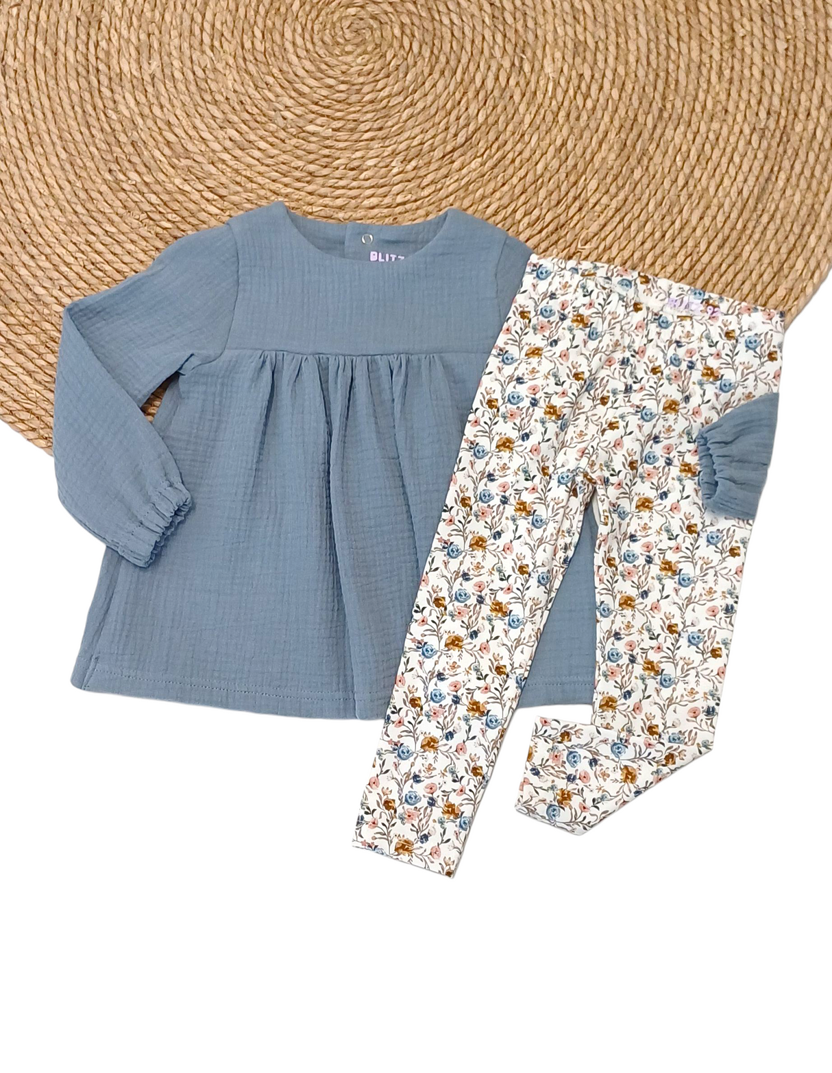 Blouse Olivia jeansblauw