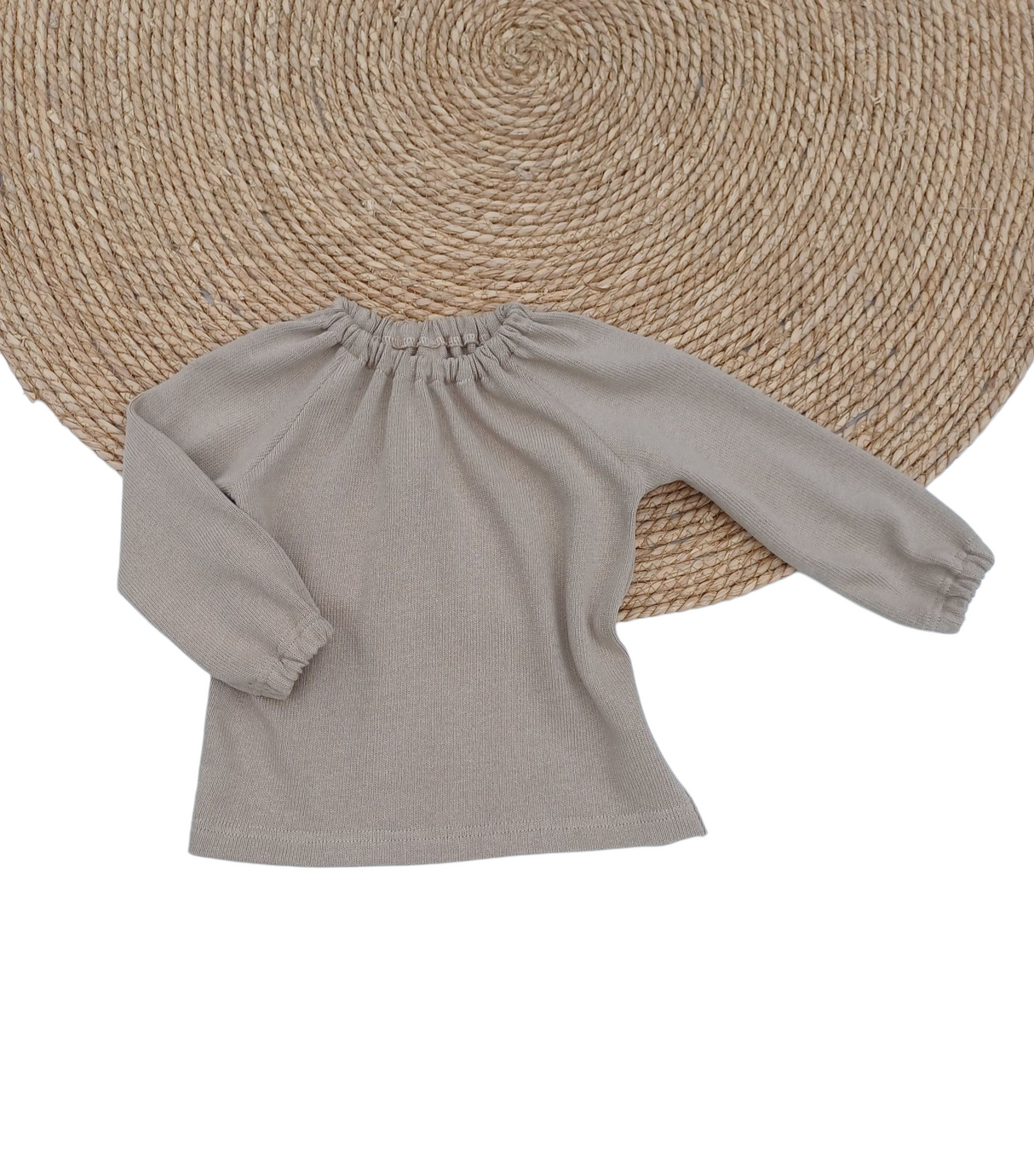 Top Charlotte fijn gebreid donker beige