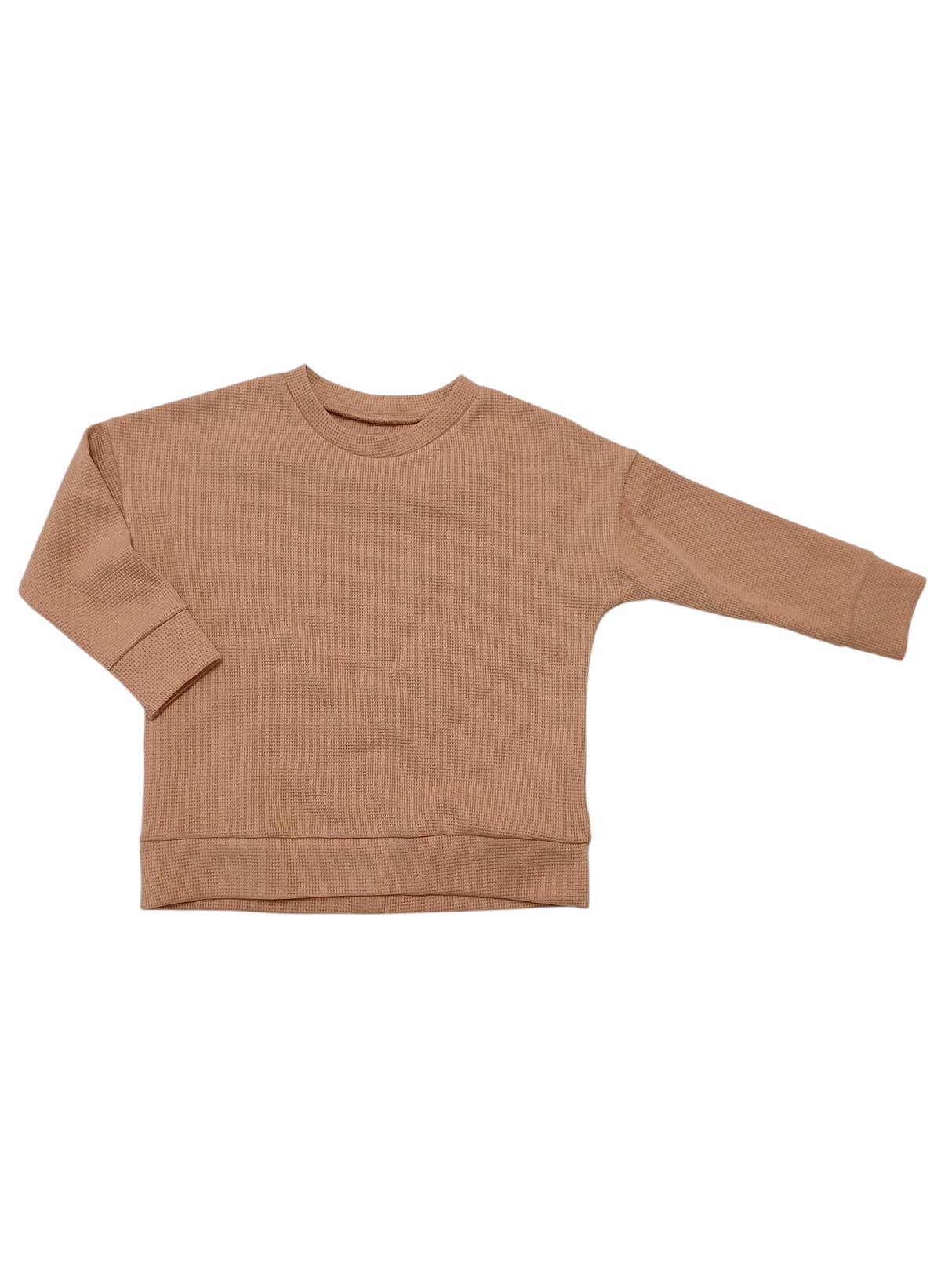 SALE MAAT 104 Sweater Vieve wafel perzik (baggy fit)