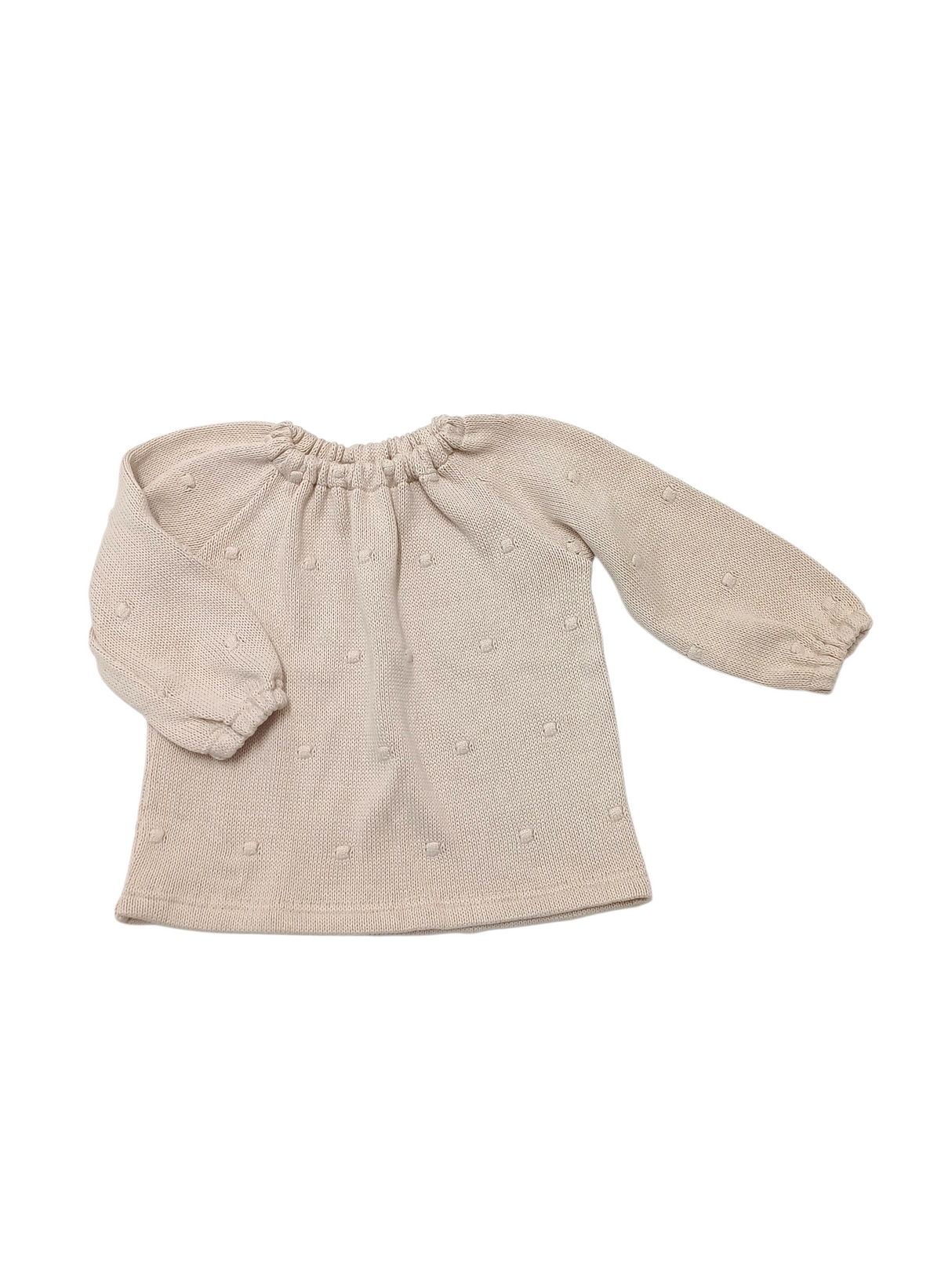 SALE MAAT 92 Top Charlotte dots gebreid zand