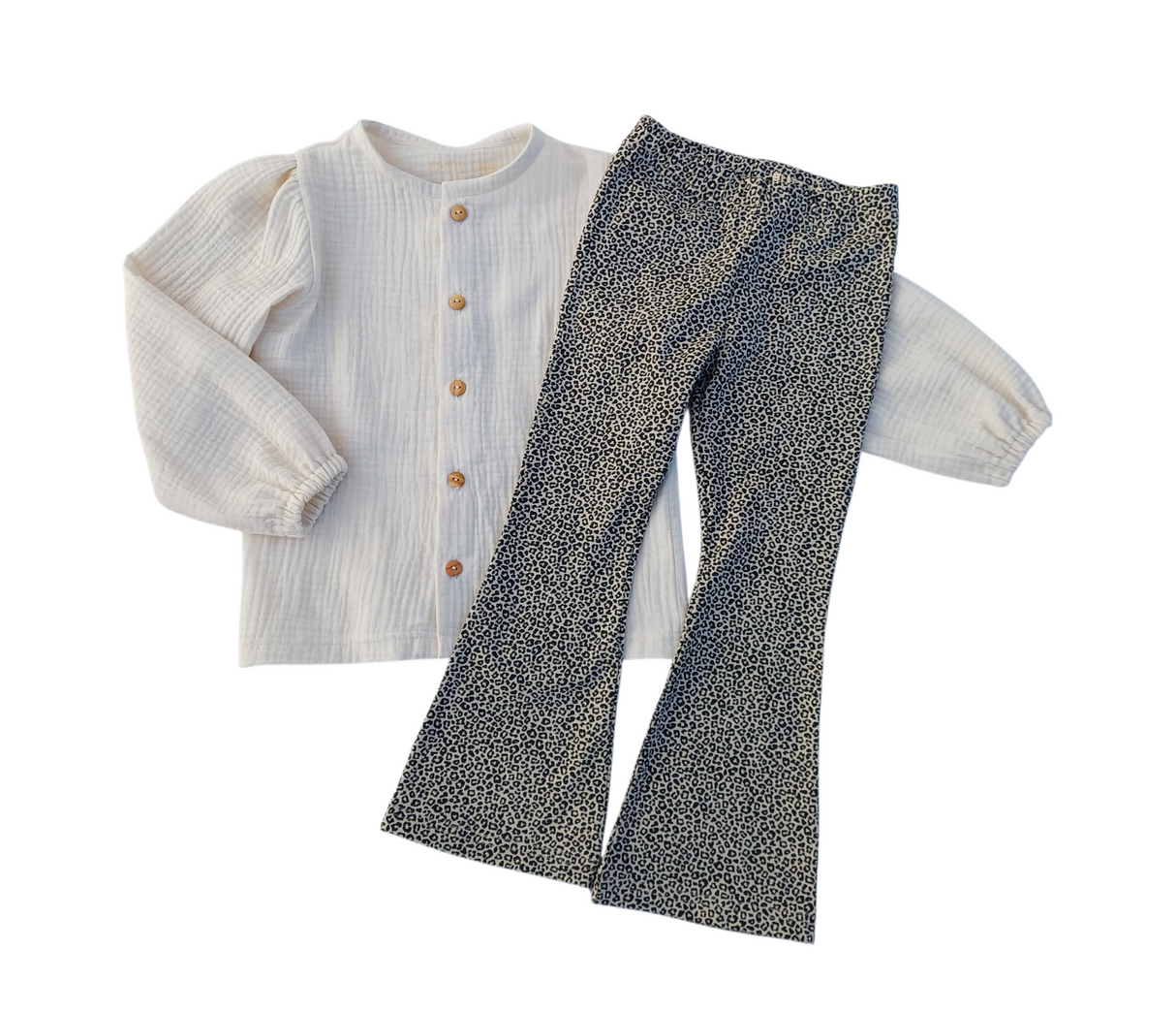 Flared mini panter zand