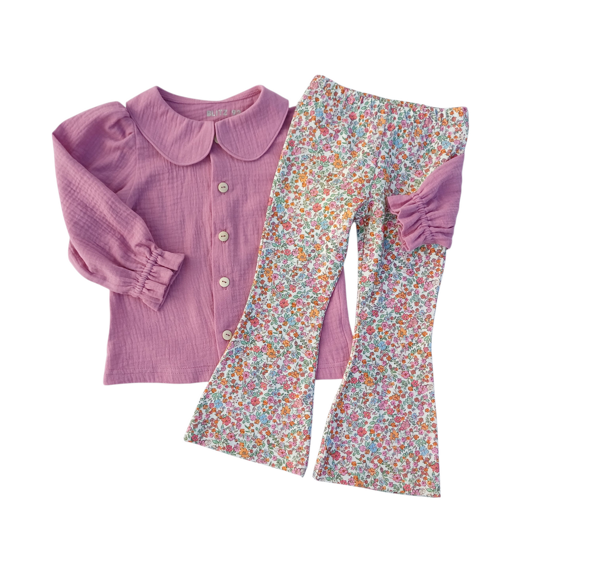 Flared broek floral crush