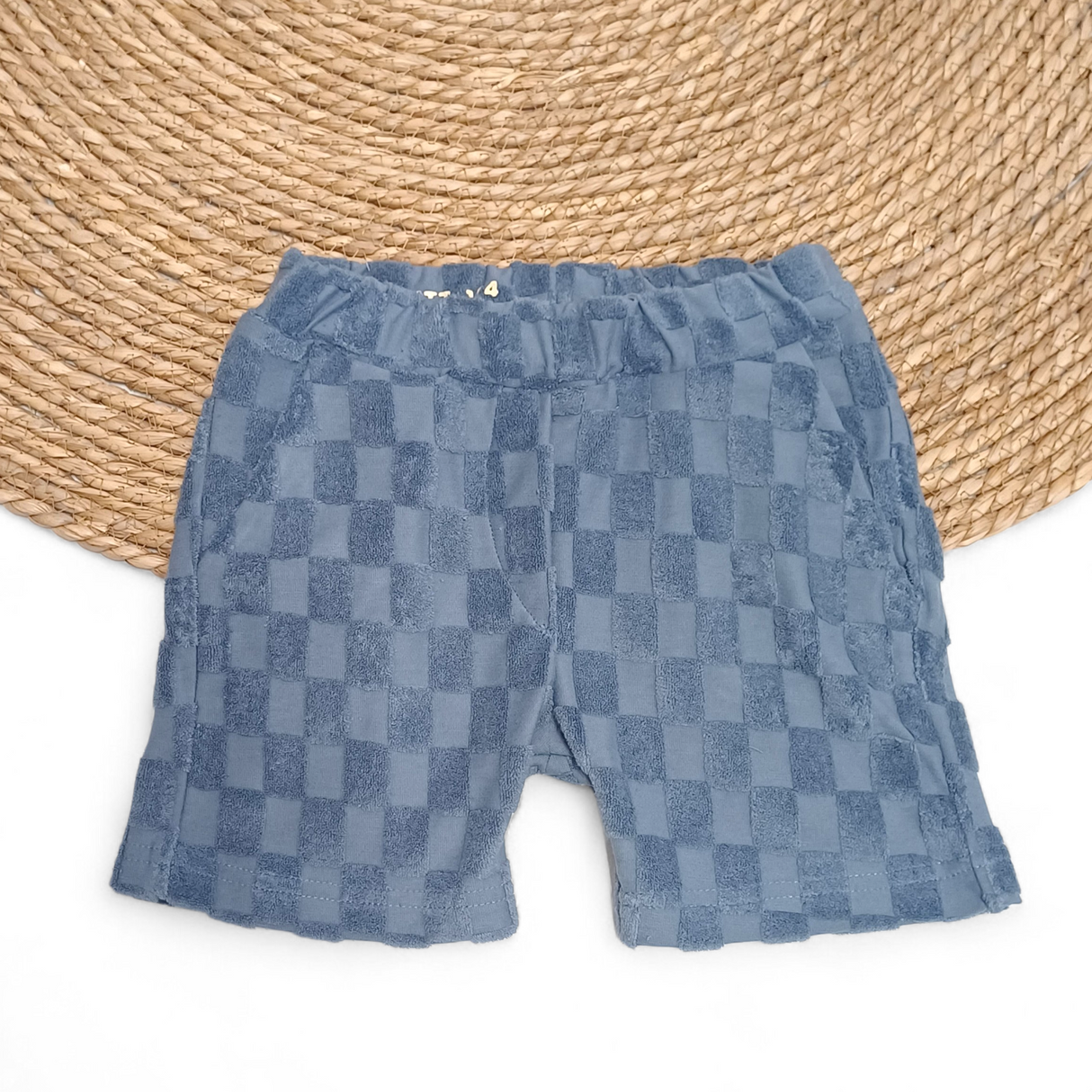 Short Bram badstof jeansblauw