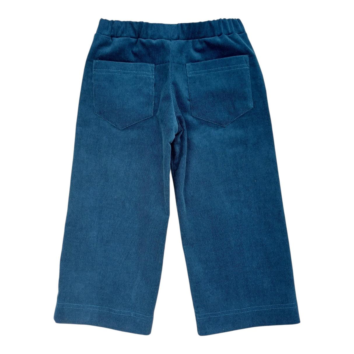 Wide leg broek Flore babyrib petrol