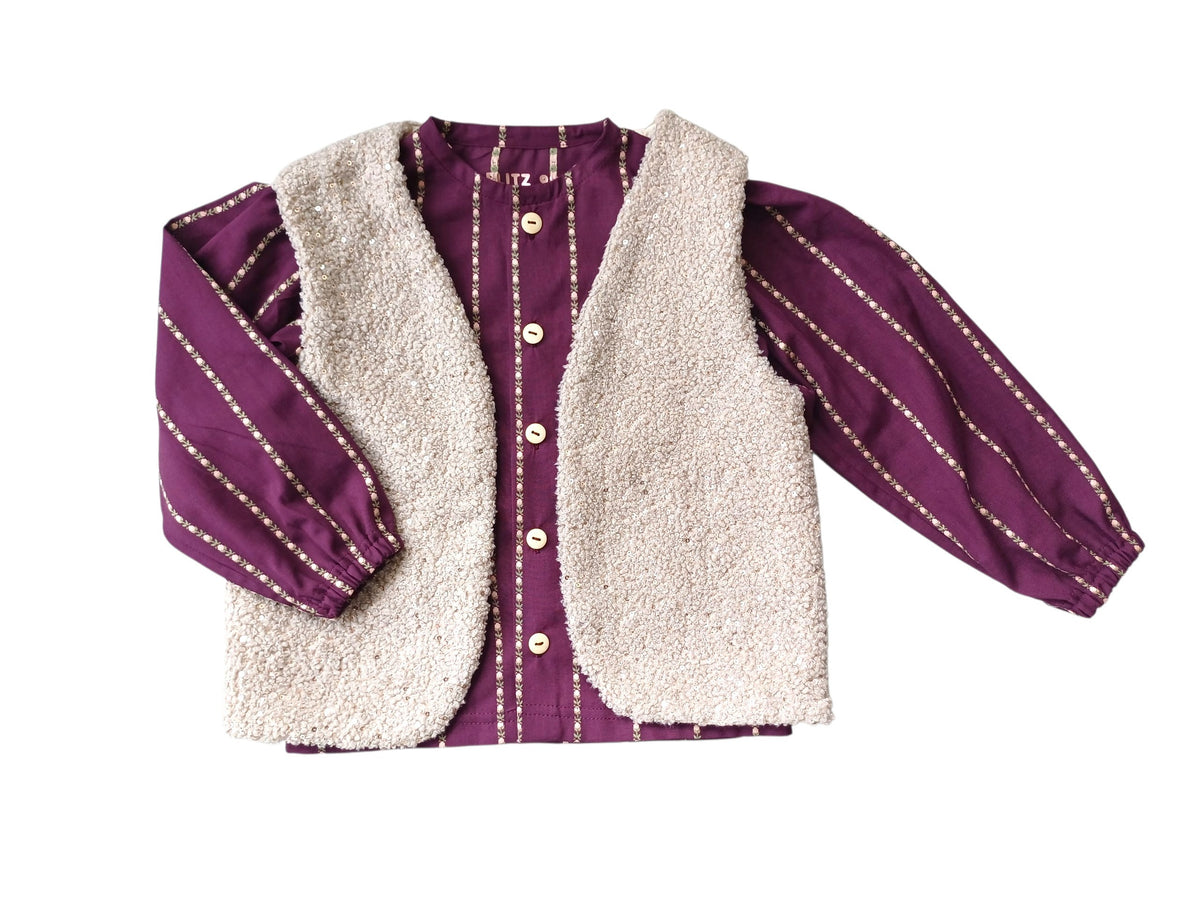 Blouse Fay burgundy bloemenslinger