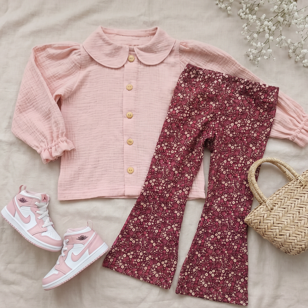 Flared broek bordeaux dream