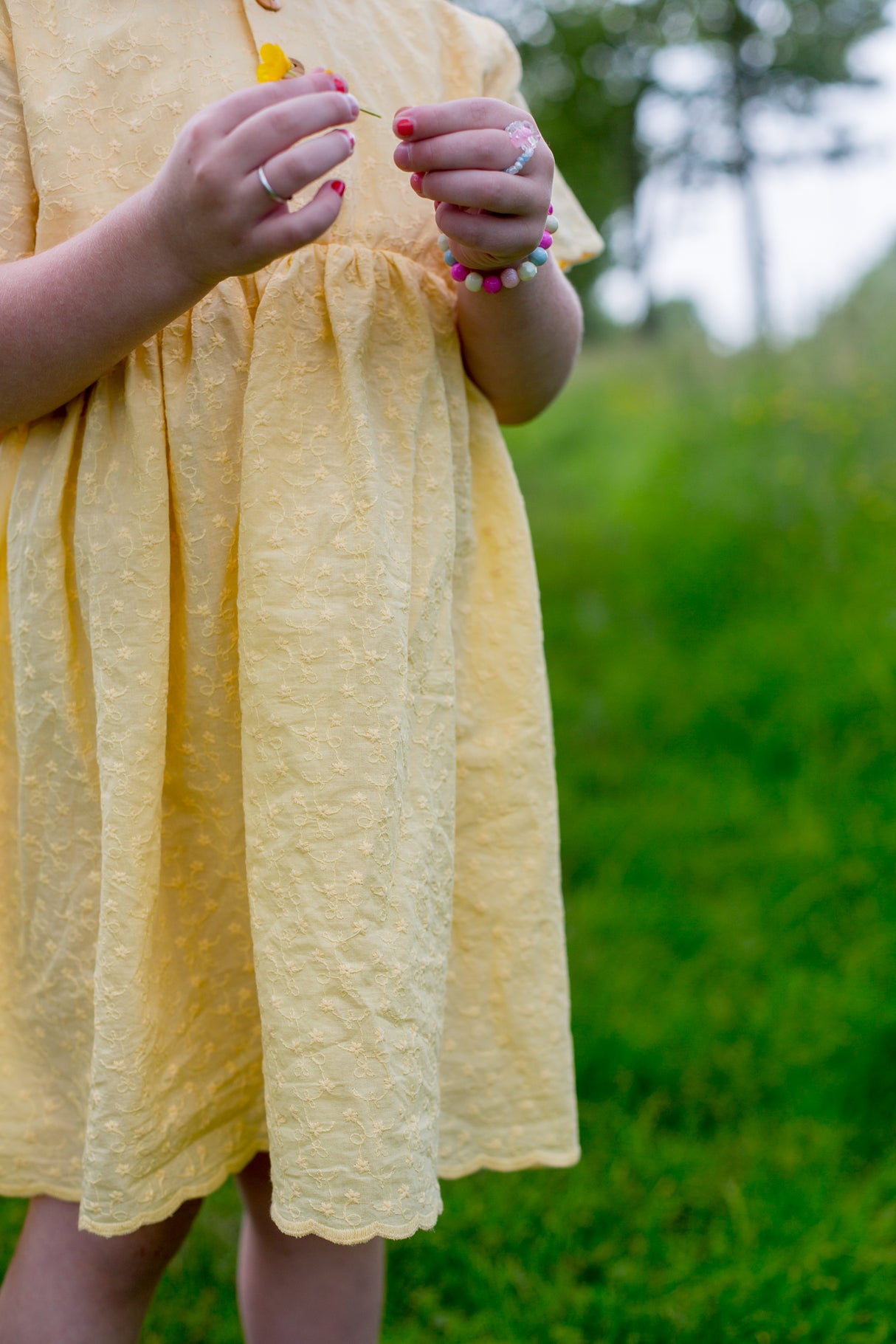 Jurk Jolie katoen geborduurd korte mouw