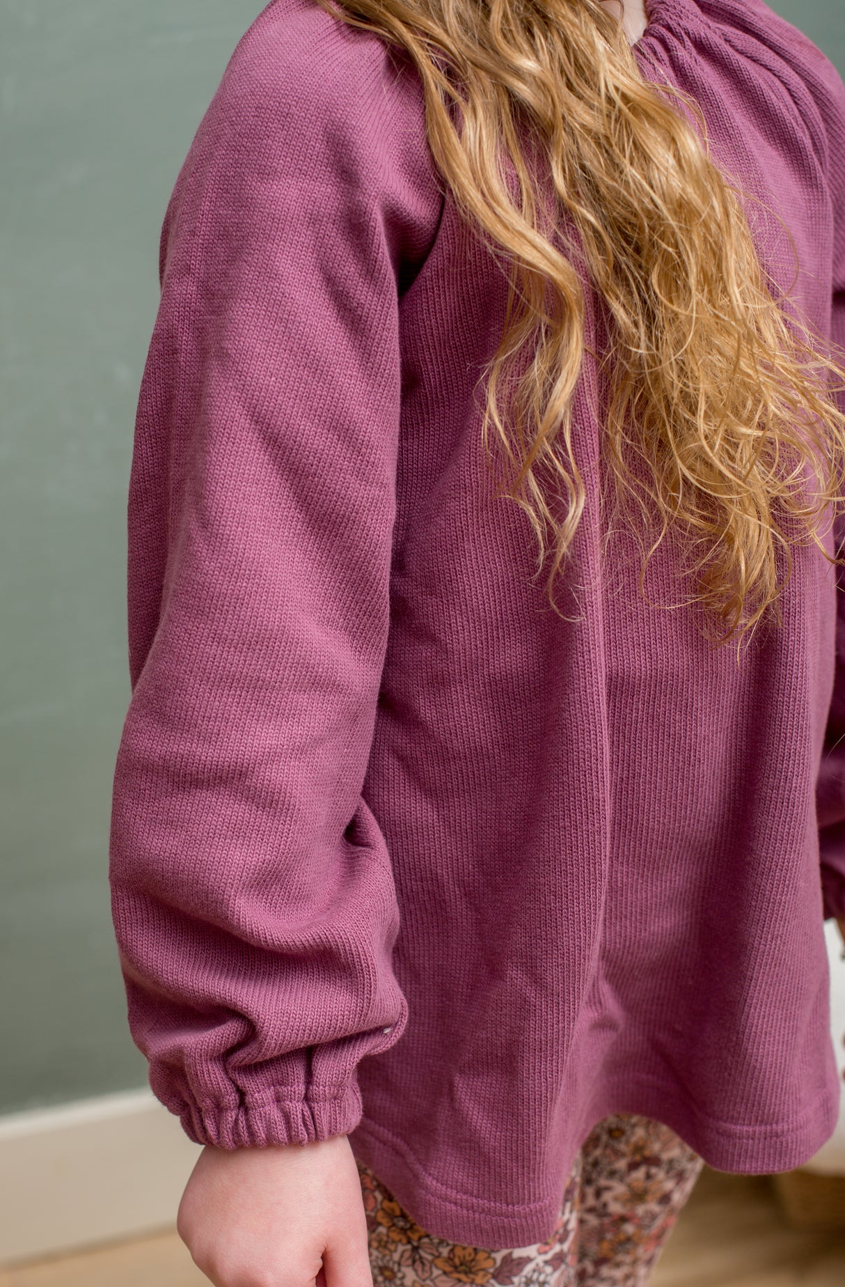 Top Charlotte fijn gebreid berry