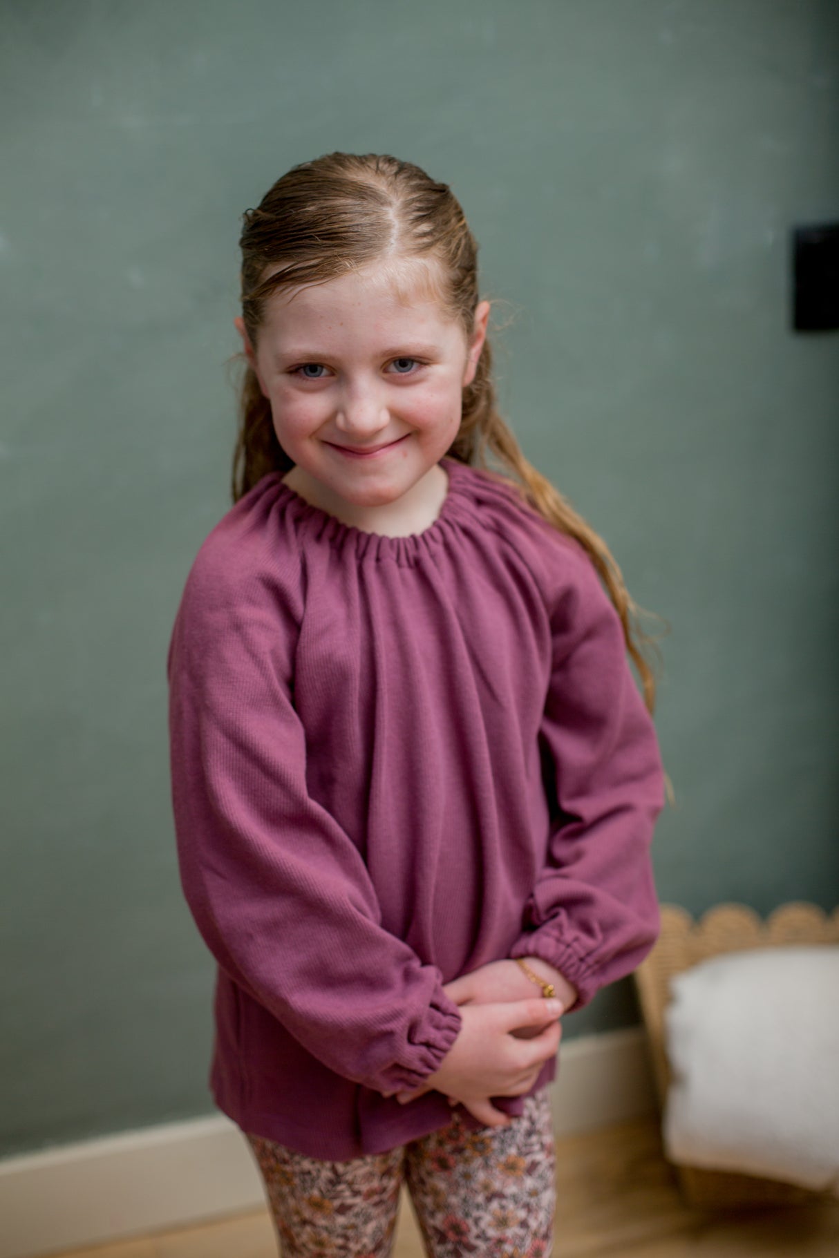 Top Charlotte fijn gebreid berry