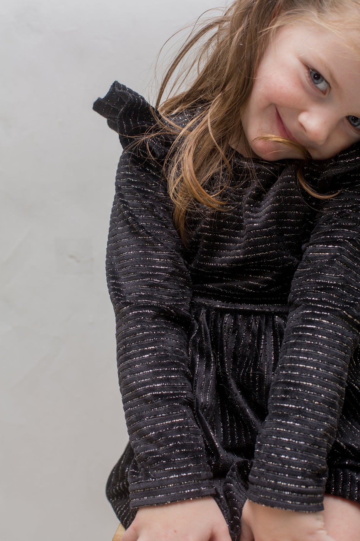 Glitterjurk Kiki zwart