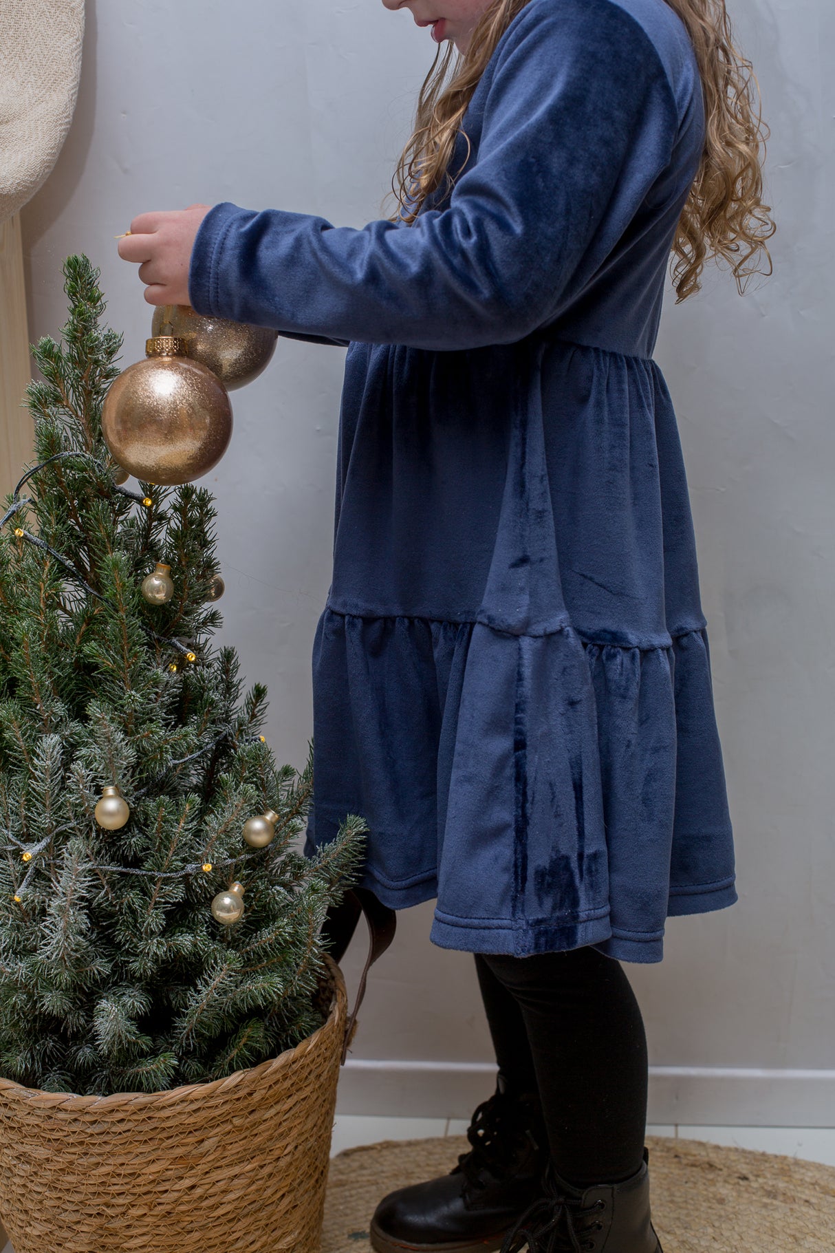 Jurk Isabelle velours (4 kleuren)