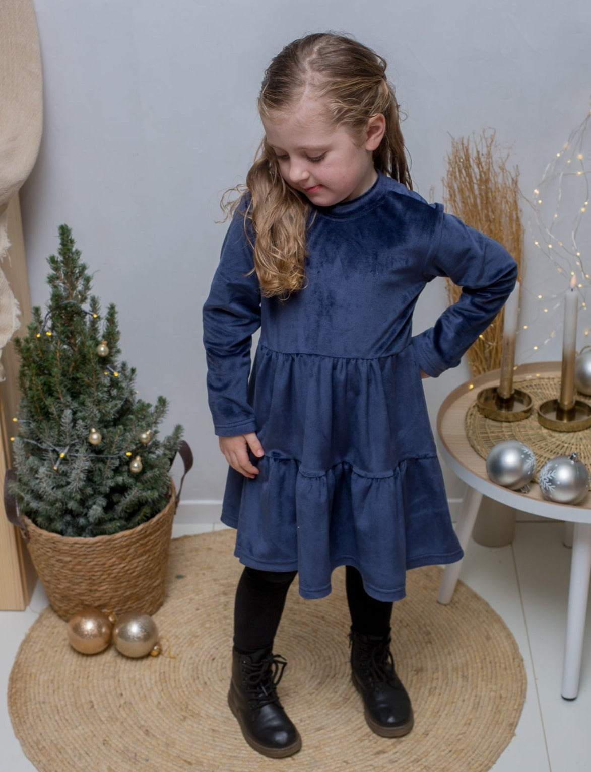 Jurk Isabelle velours (4 kleuren)