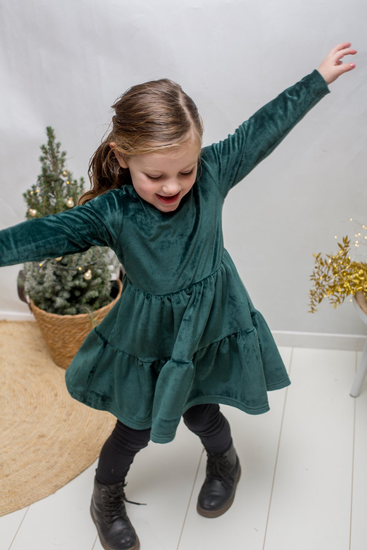 Jurk Isabelle velours (4 kleuren)