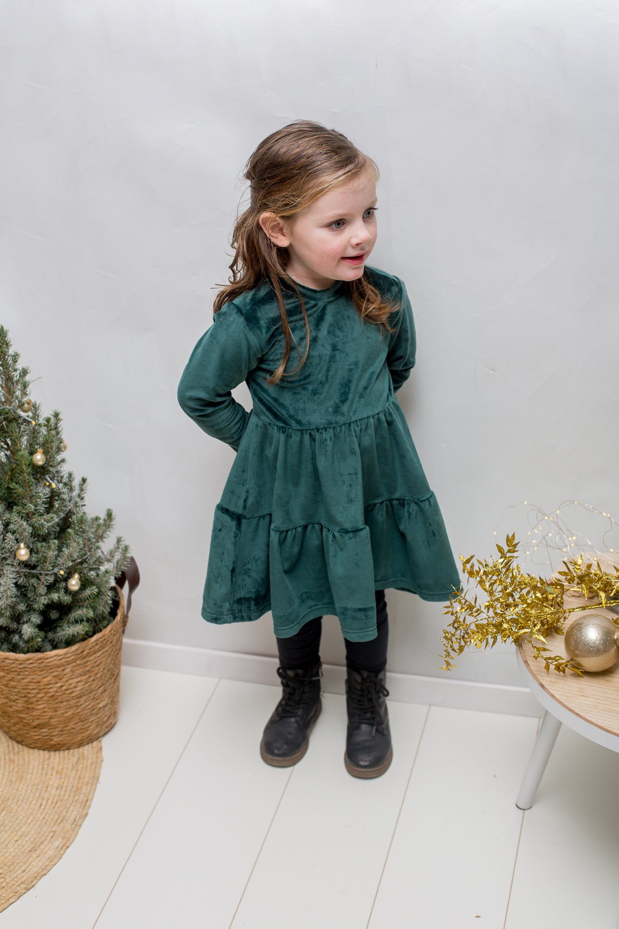 Jurk Isabelle velours (4 kleuren)