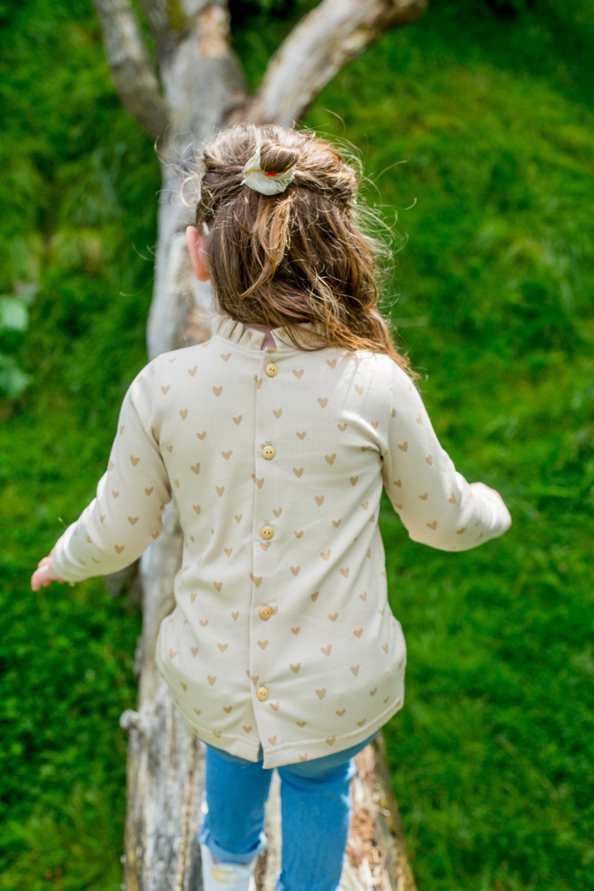 Longsleeve Lana fijne rib print