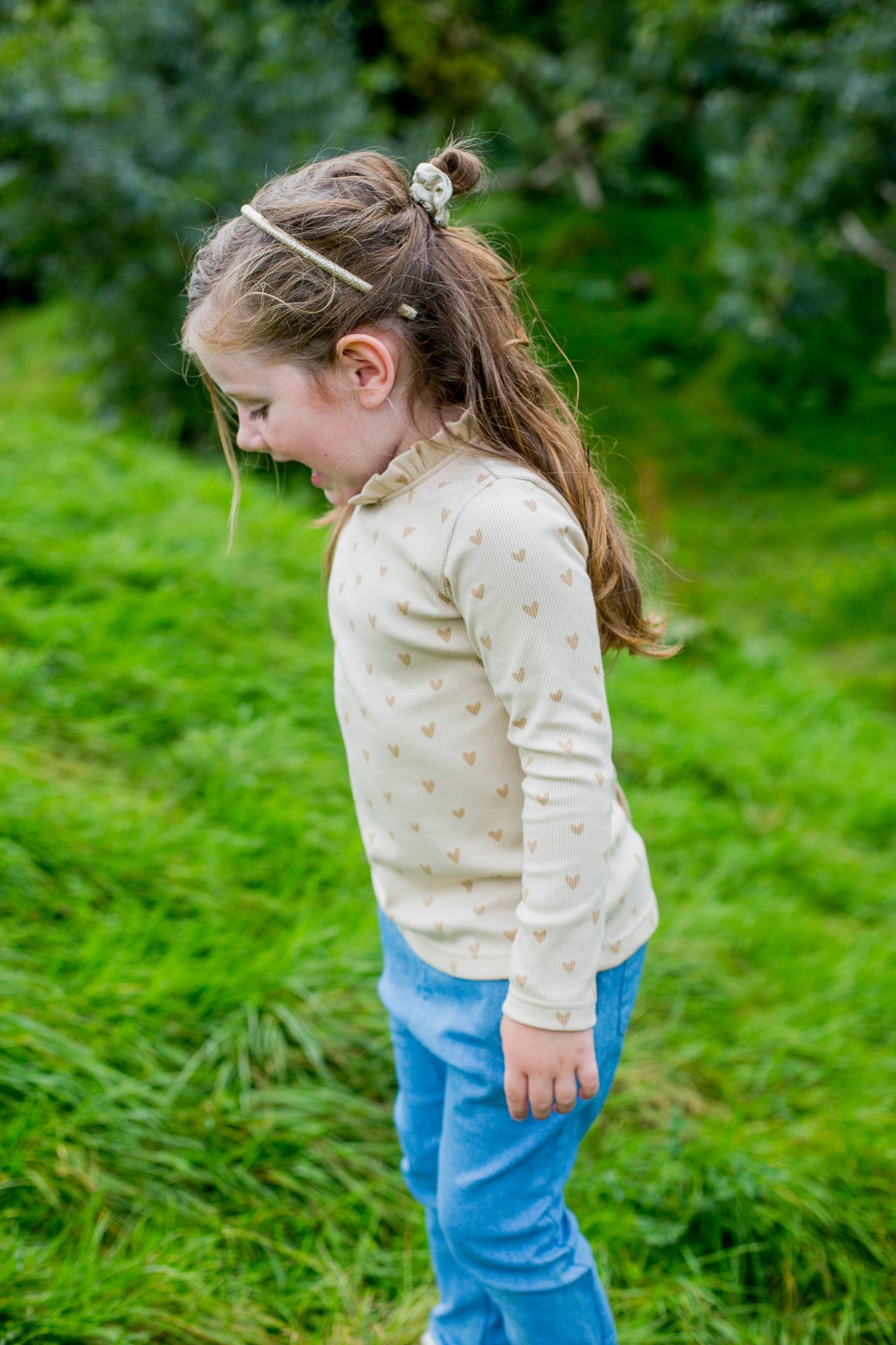 Longsleeve Lana fijne rib print