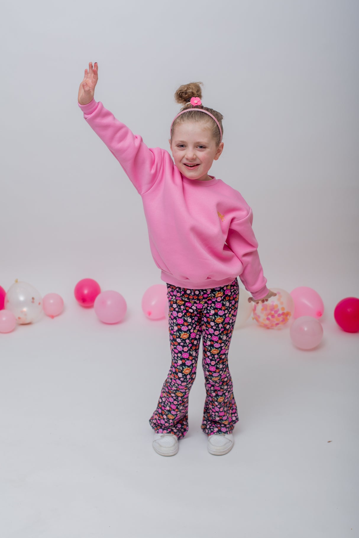 Sweater Leen roze luipaard