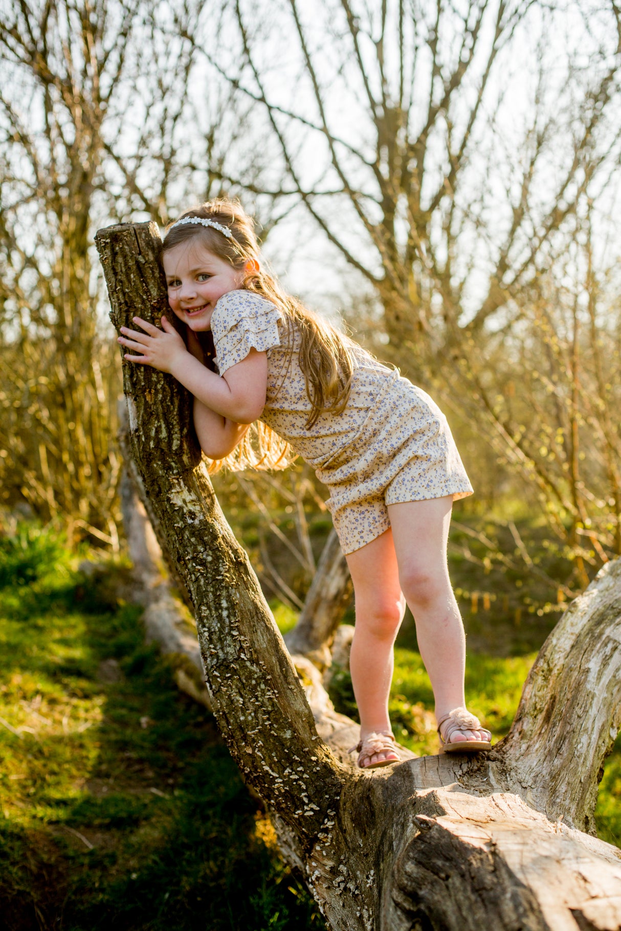 Short Bibi fijne rib met print