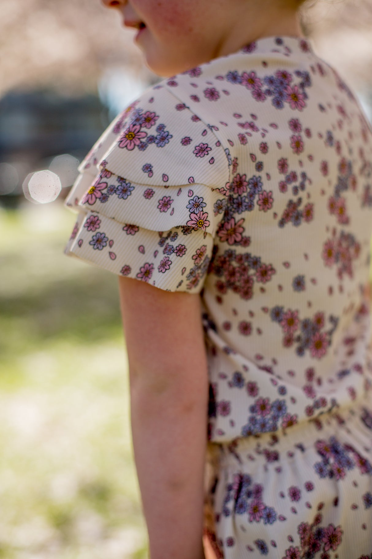 T-shirt Keet fijne rib print