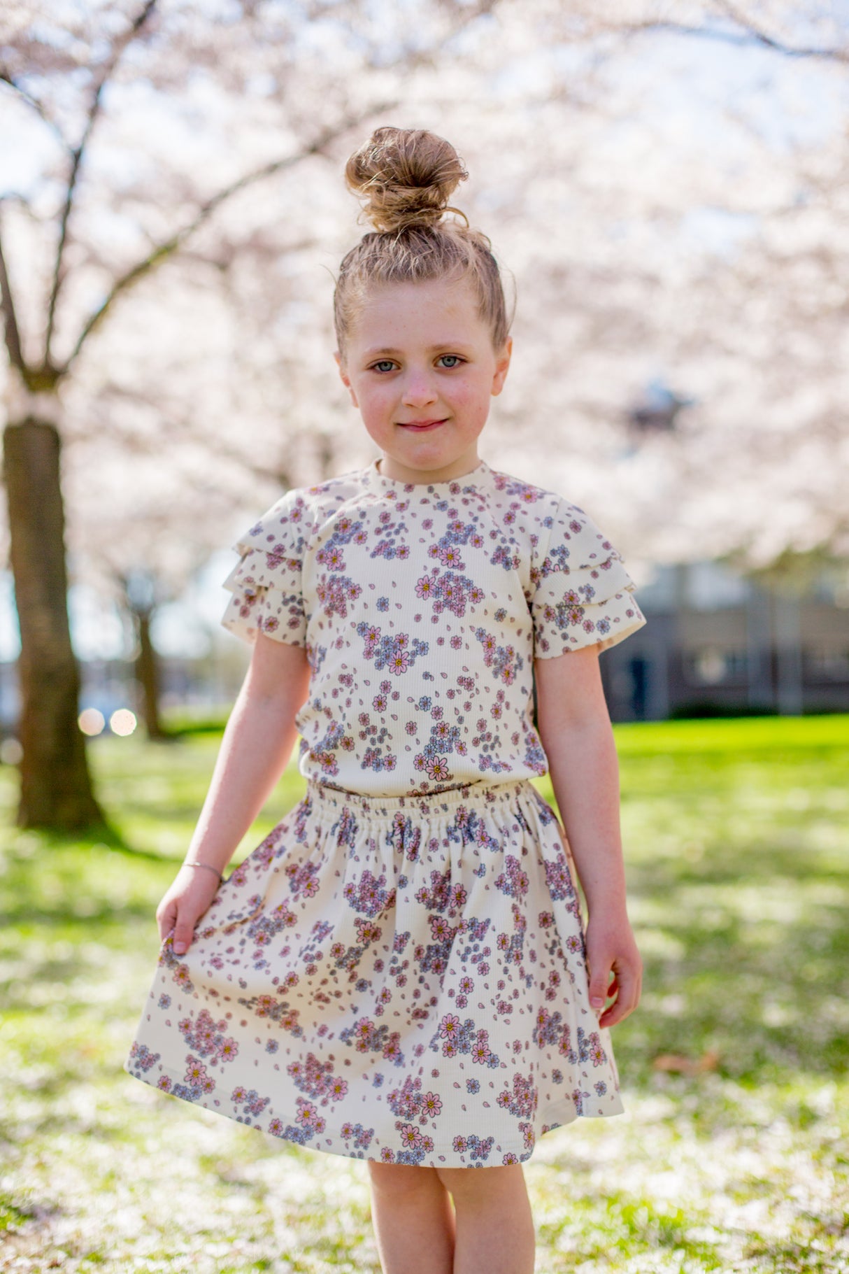 T-shirt Keet fijne rib print