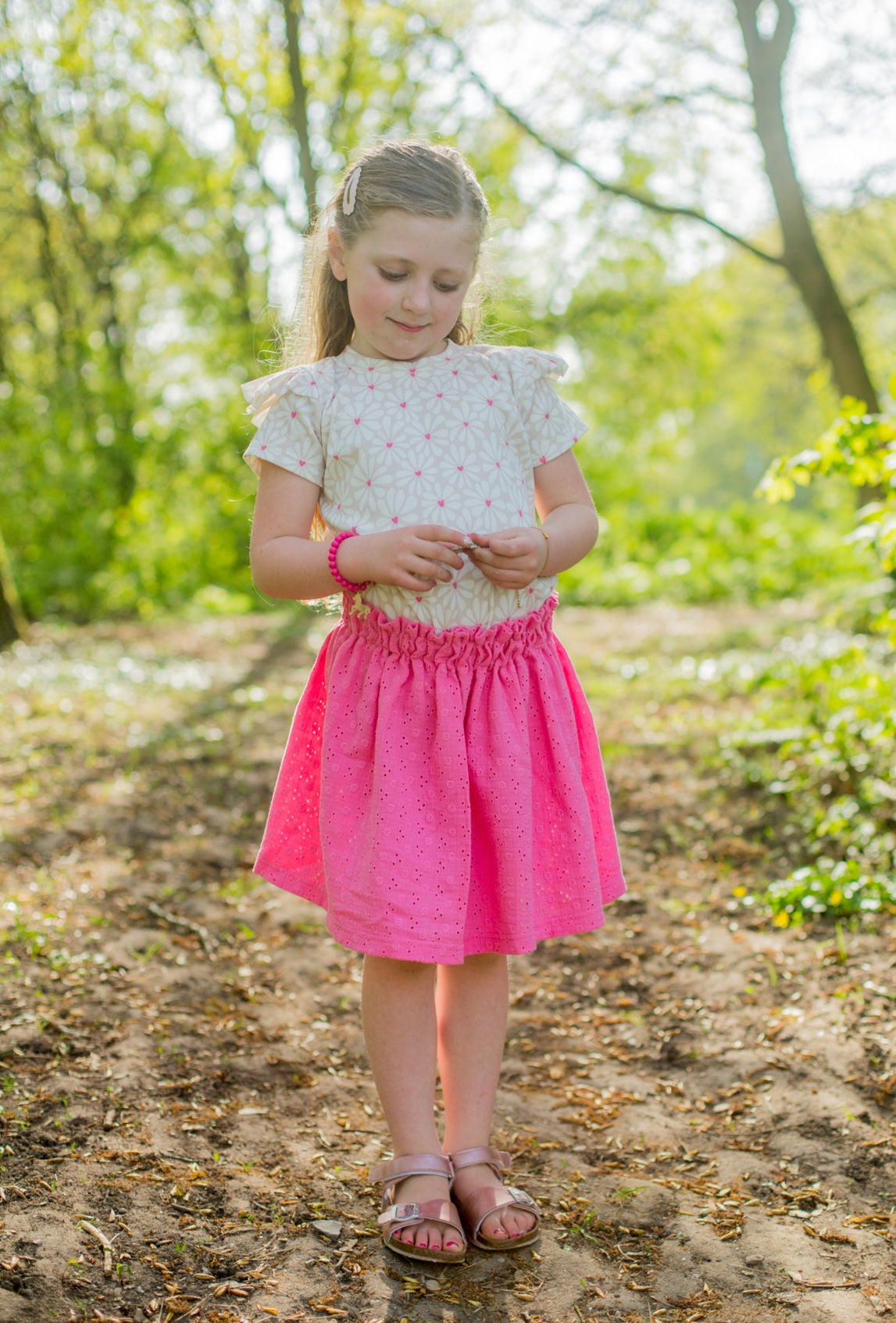 T-shirt Sam rib floral hearts