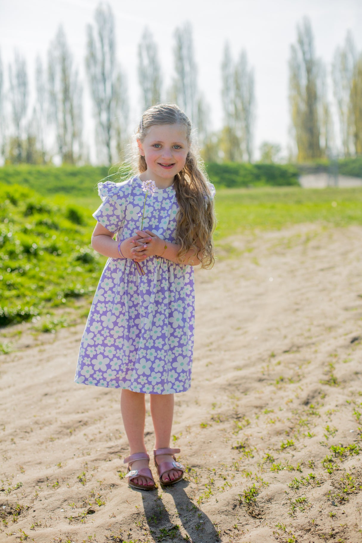 Jurk Kiki bloemenprint korte mouw