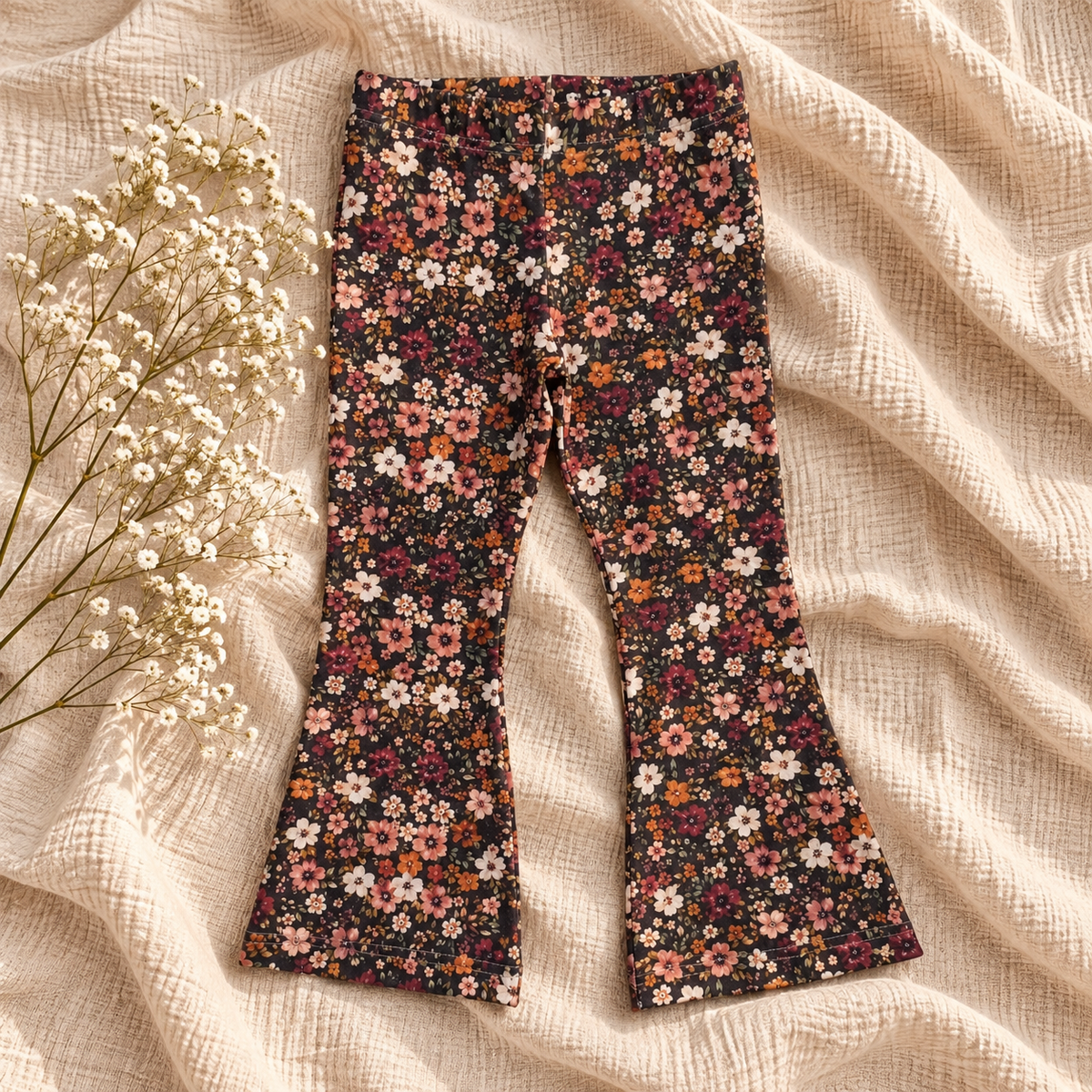 Flared broek deep green