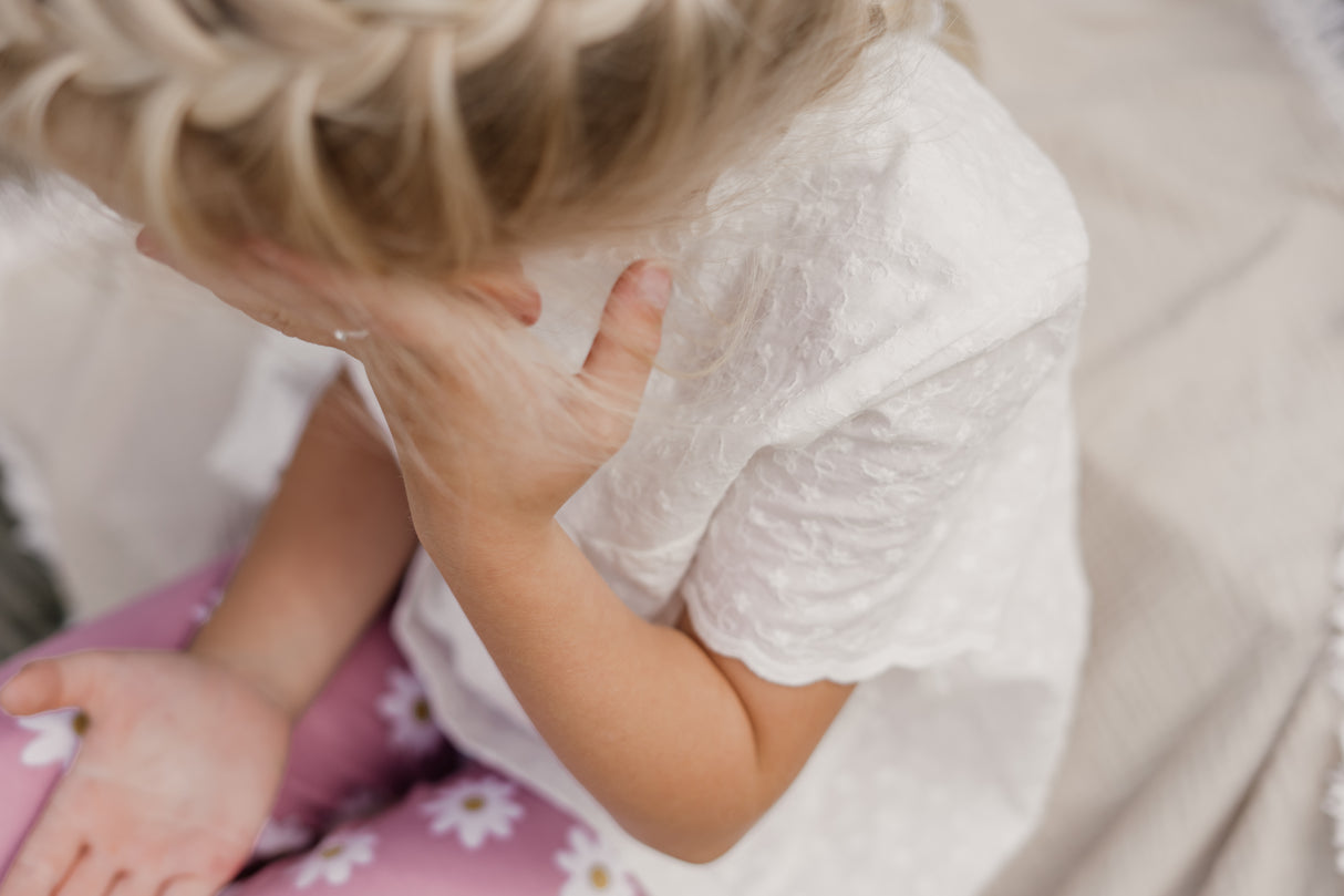 Blouse Merel katoen broderie korte mouw