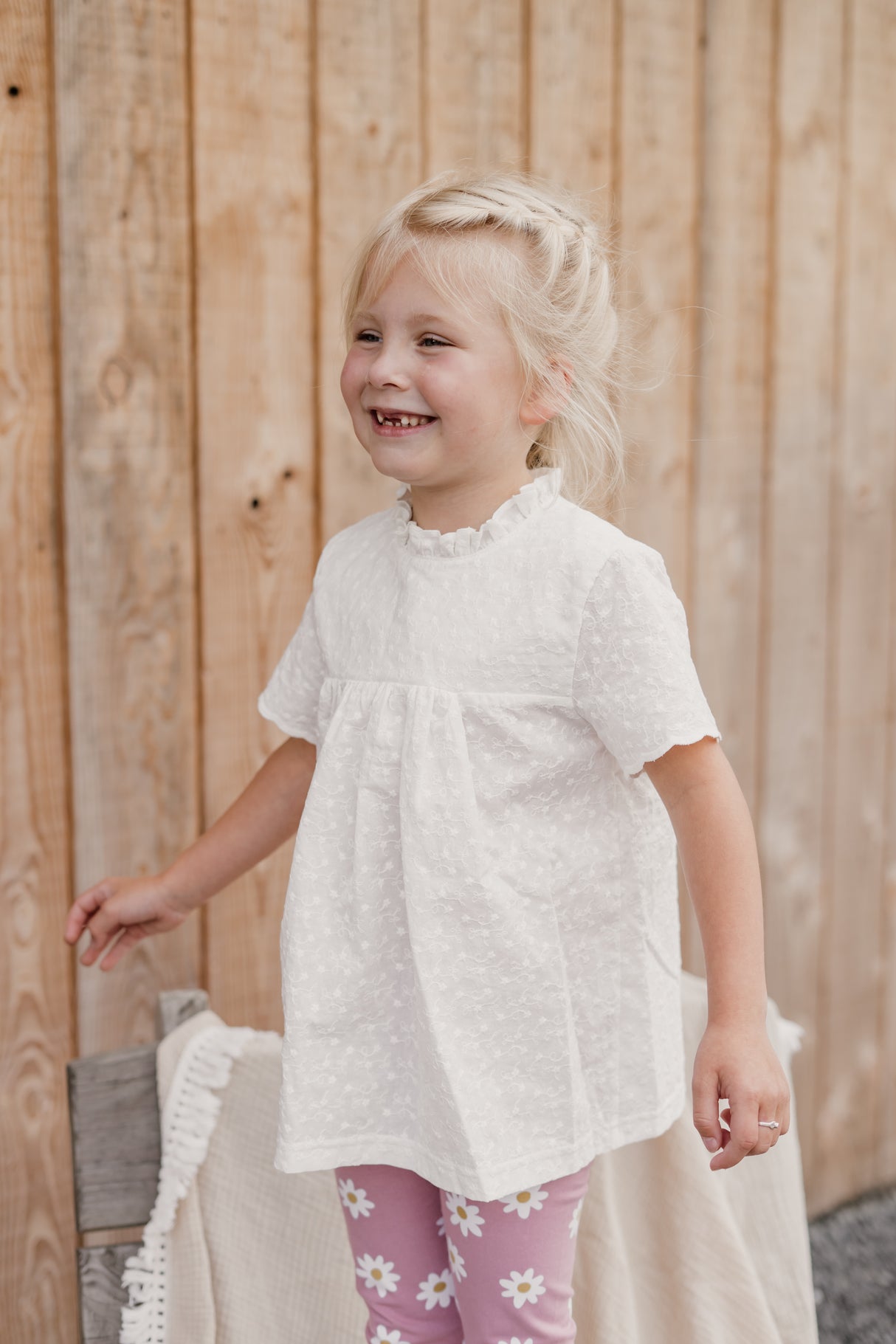 Blouse Merel katoen broderie korte mouw