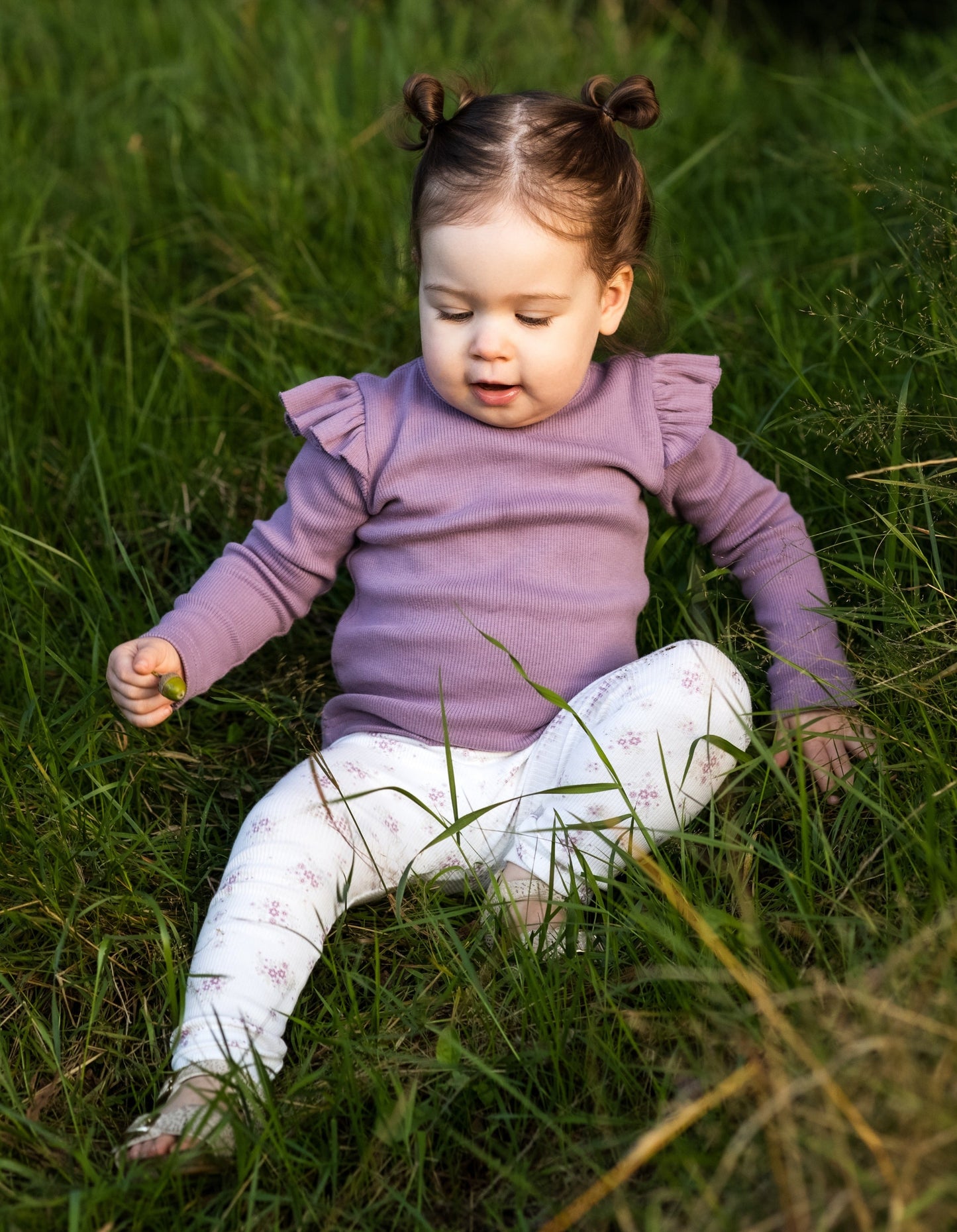 Legging fijne rib in kleur naar keuze