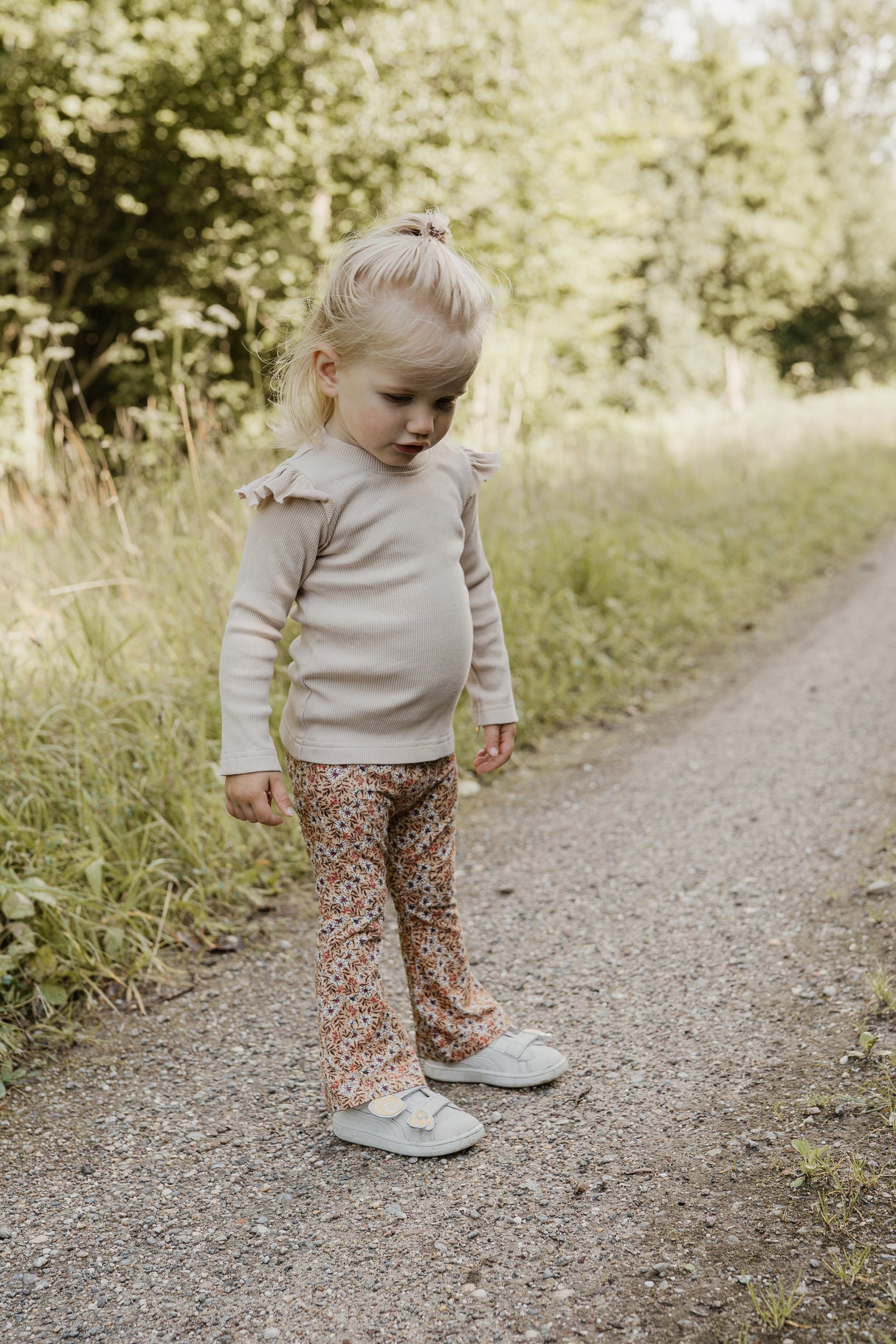 Longsleeve Puck zand/beige fijne rib