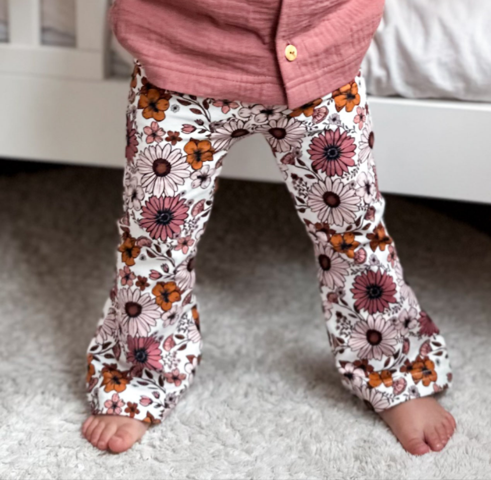 Flared broek vintage daisy