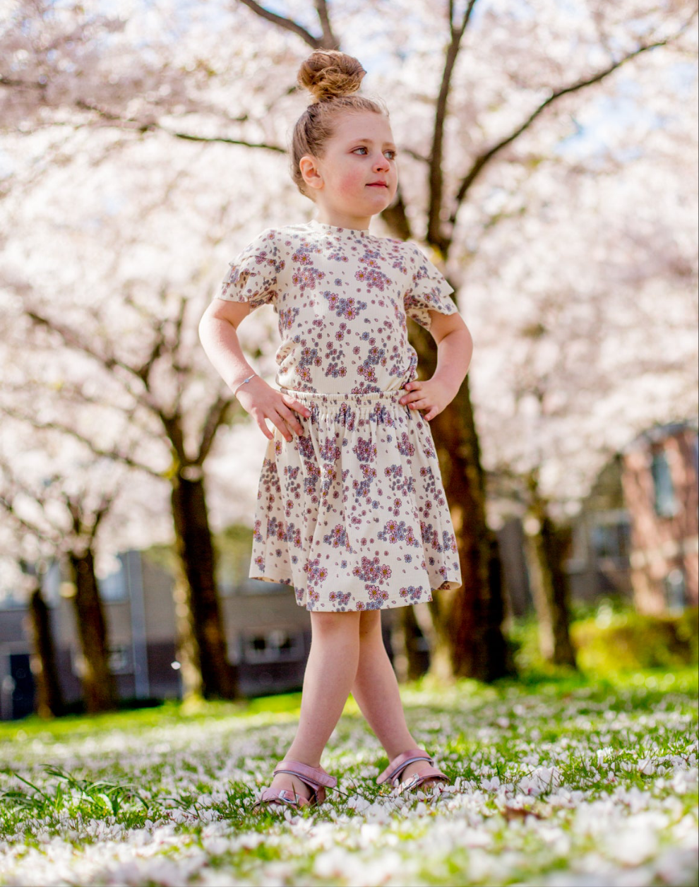 T-shirt Keet fijne rib print