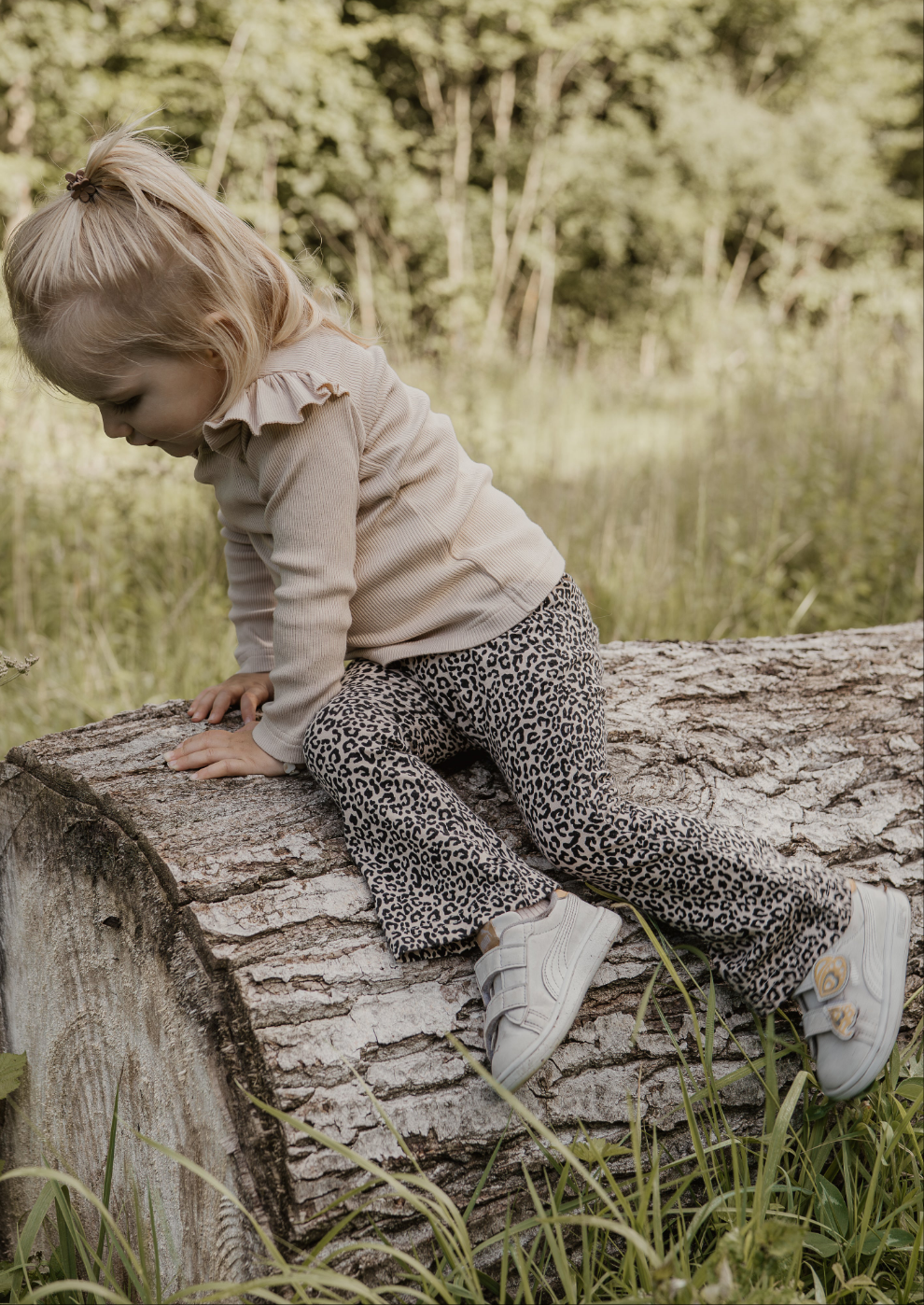 Flared panter naturel