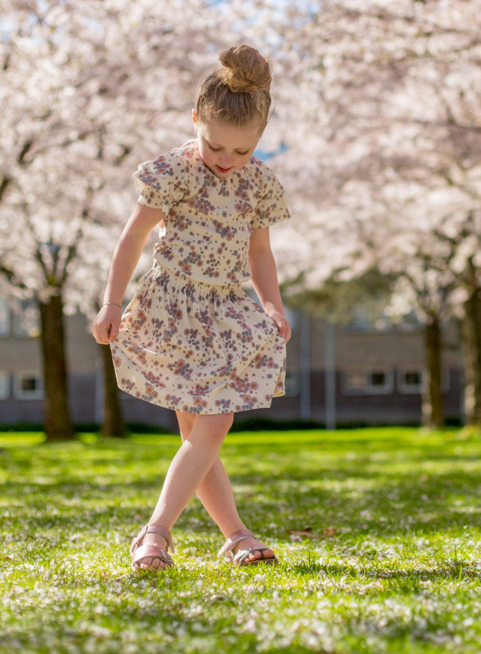 Rokje Manon fijne rib print