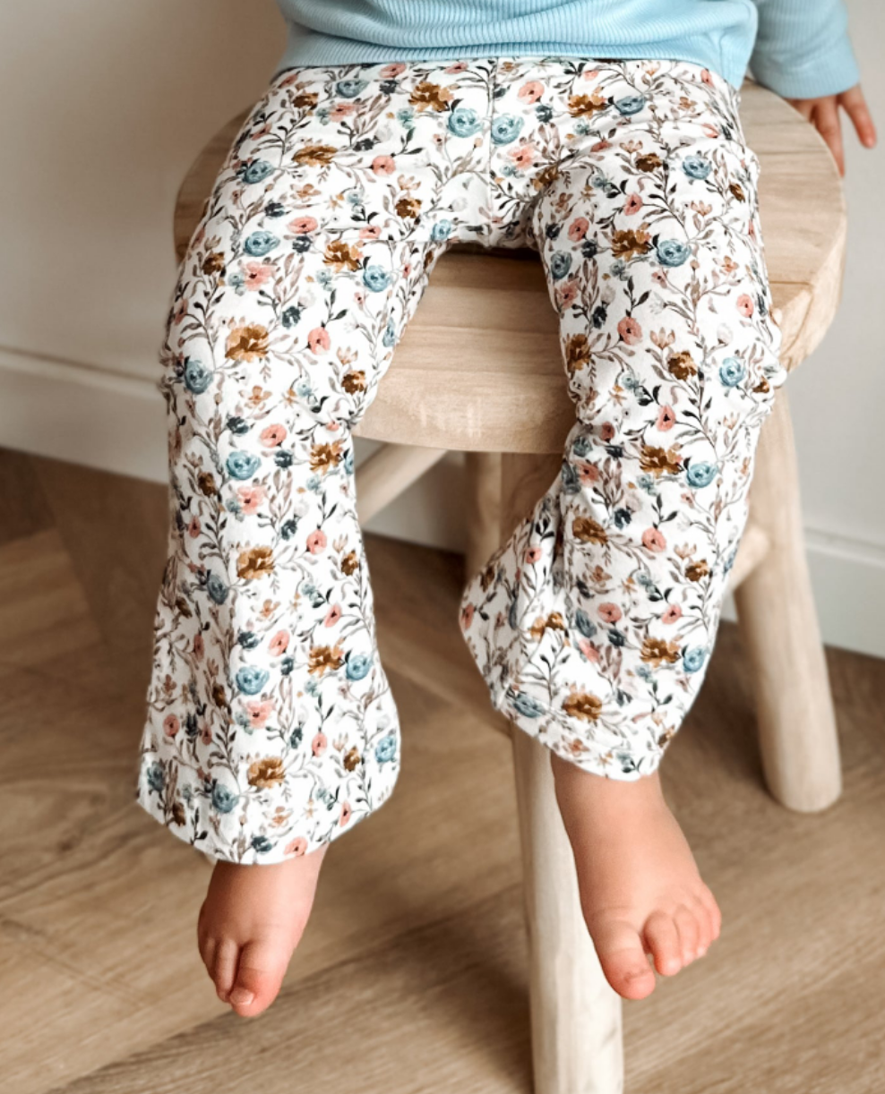 Flared broek blue&pink