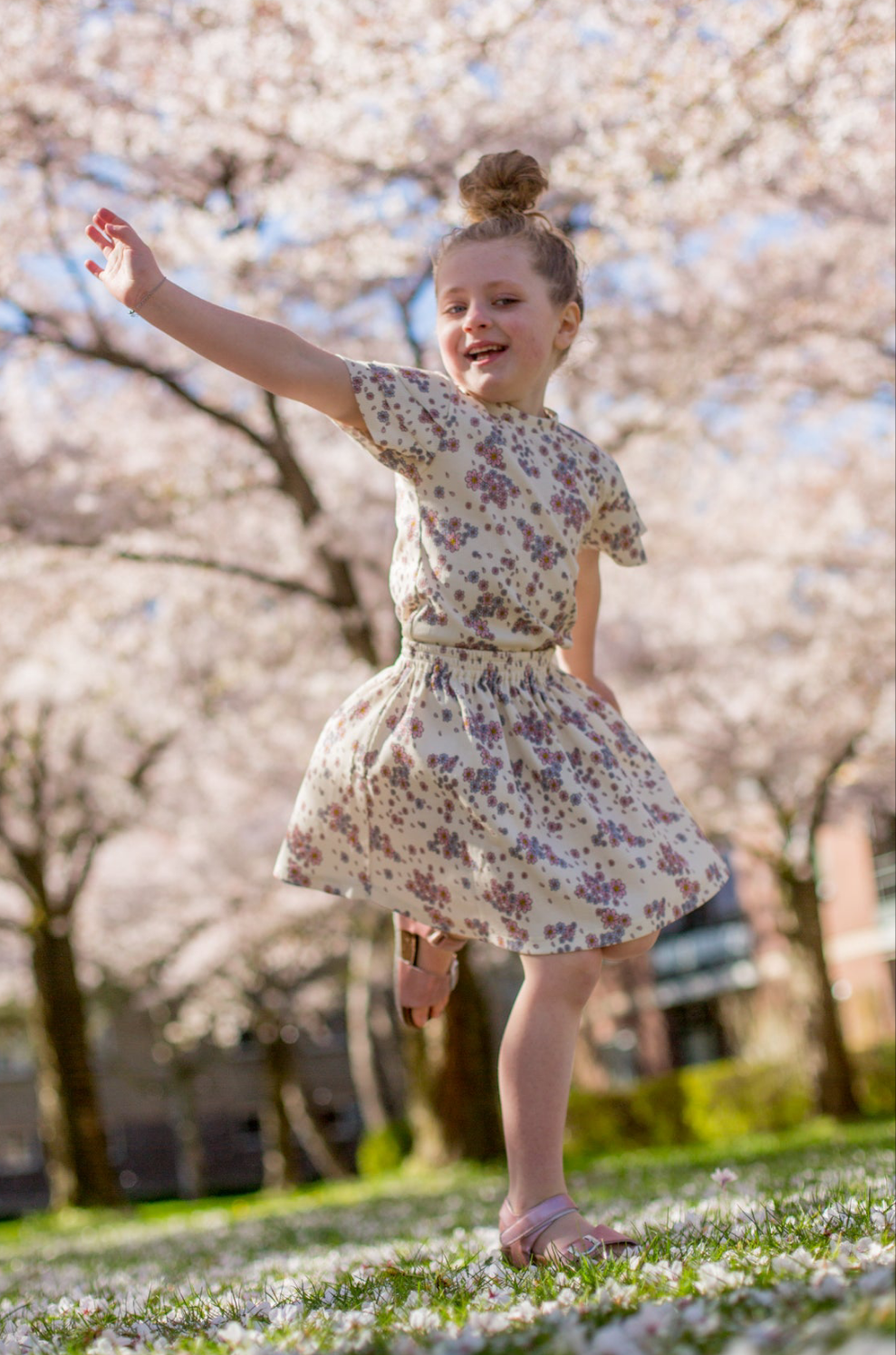 Rokje Manon fijne rib print