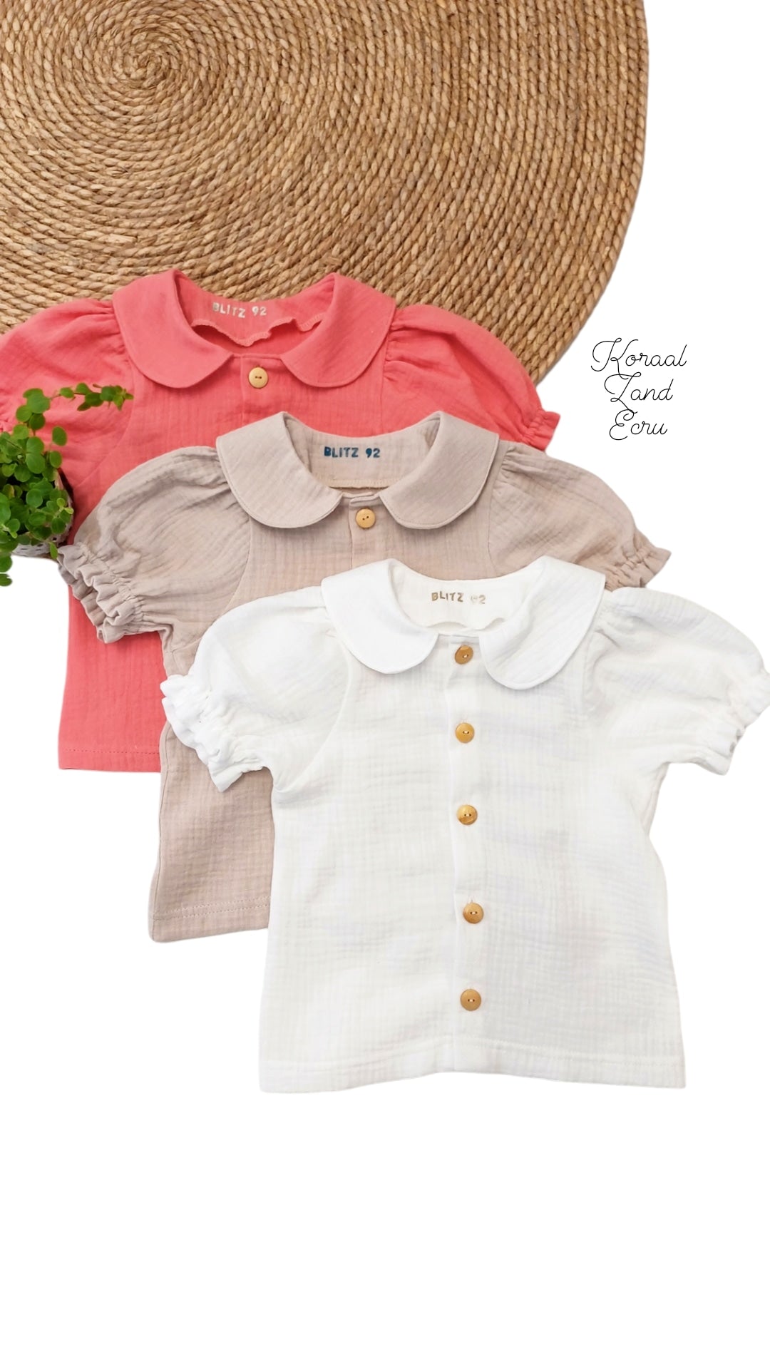 Blouse Fenna hydrofiel korte mouw